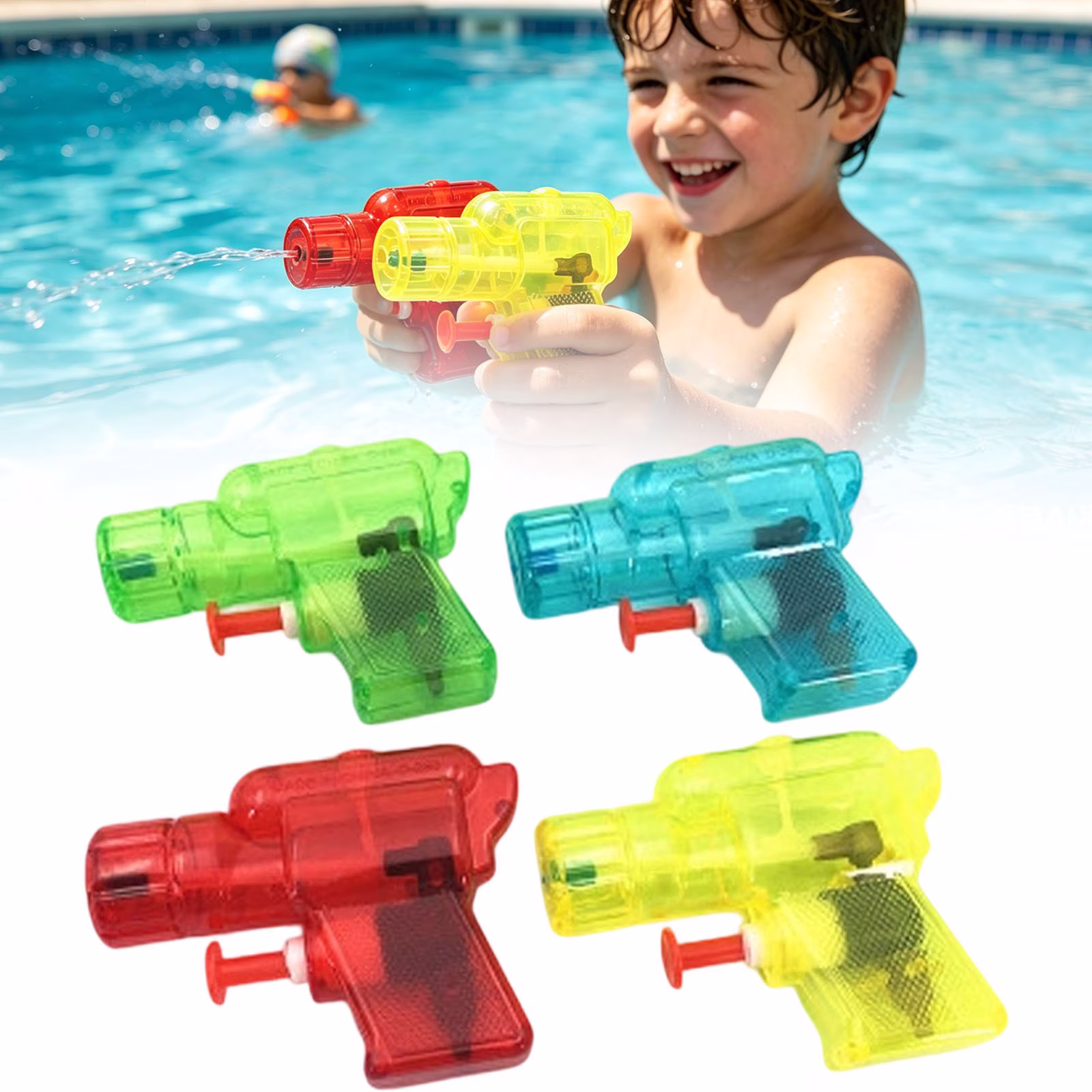 Mini Water Blaster,Small Water Squirt Toy,Mini Transparent Water Blaster, Summer Pool Beach Outdoor Splash Toy, Easy Trigger Handheld Water Shooter, Lightweight Party Favor Toy, Random Color 1 Pack