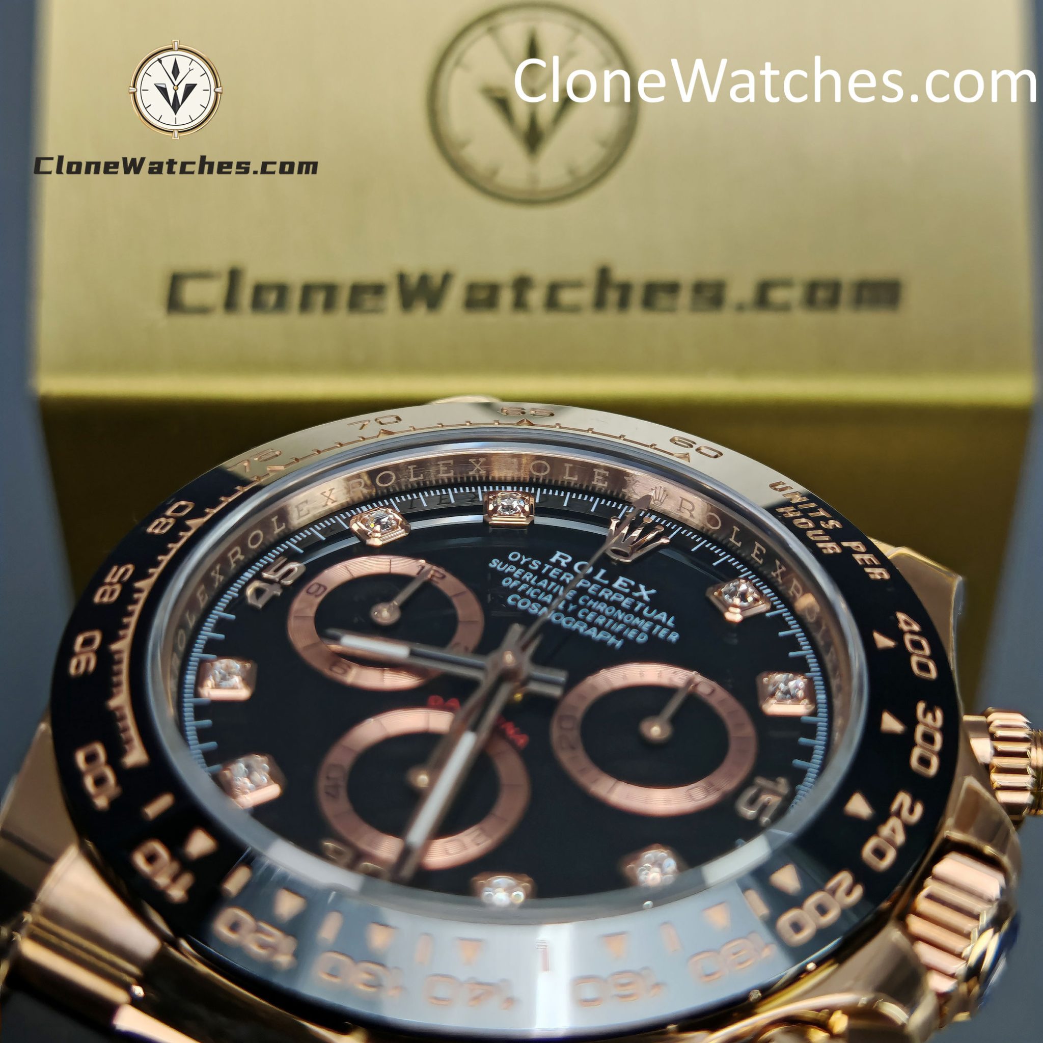 Rolex Super Clone Watches 1:1 Daytona Diamond m116515LN-0057 4130 Movement