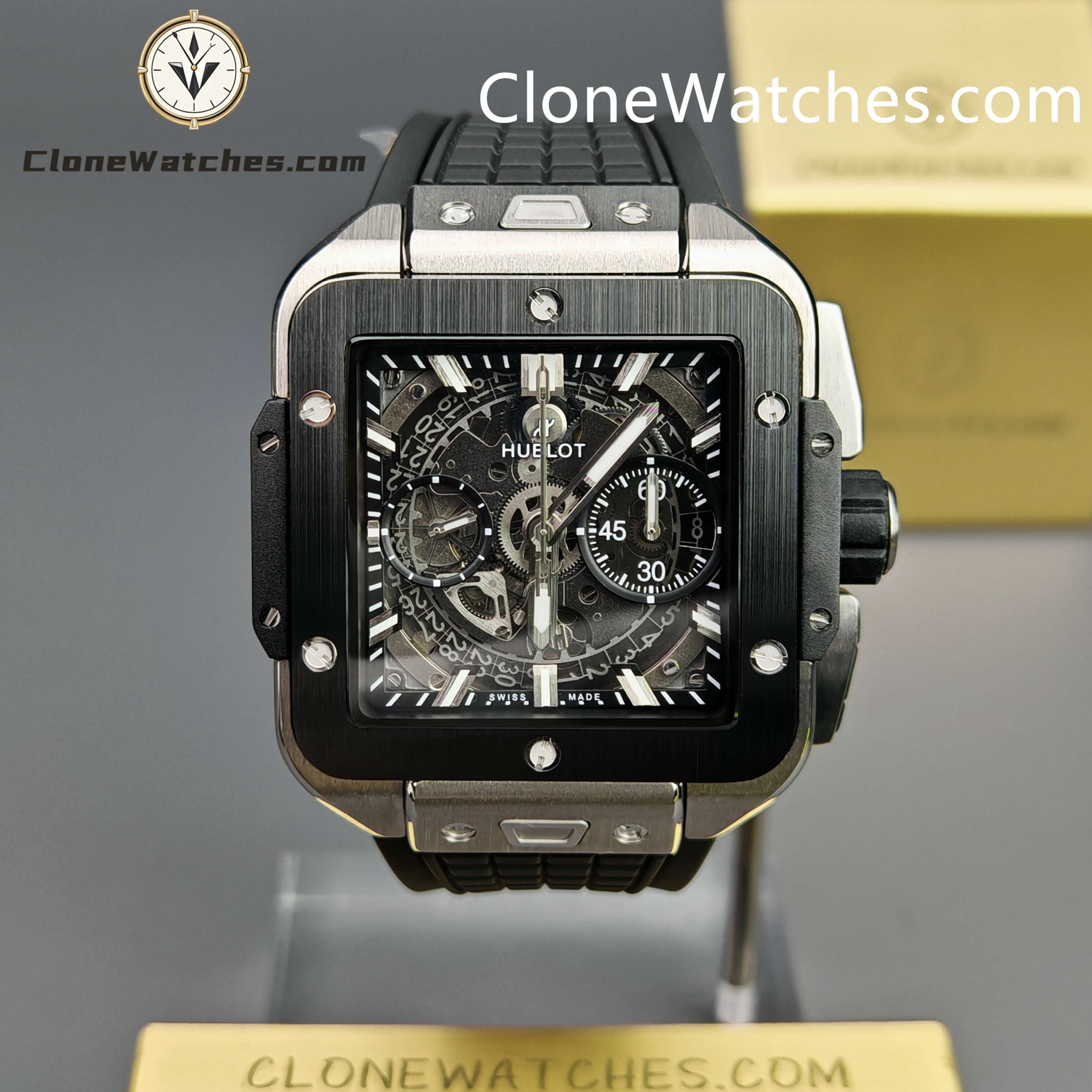 Hublot Super Clone Watches 1:1 Square Bang Unico Titanium Ceramic 42MM 821.NM.0170.RX