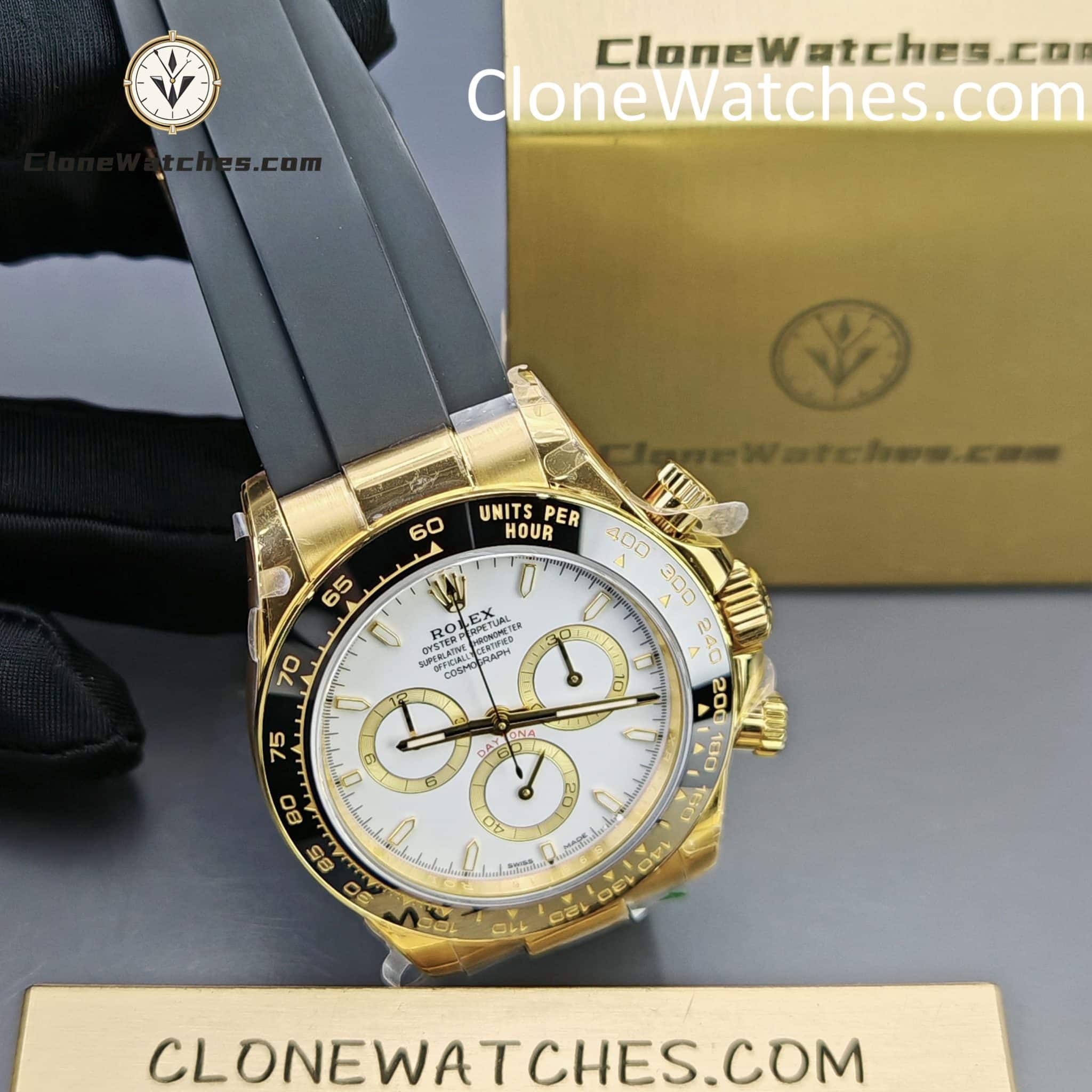 Rolex Super Clone Watches 1:1 Daytona 18K Gold M126518ln-0002 4131 Movement