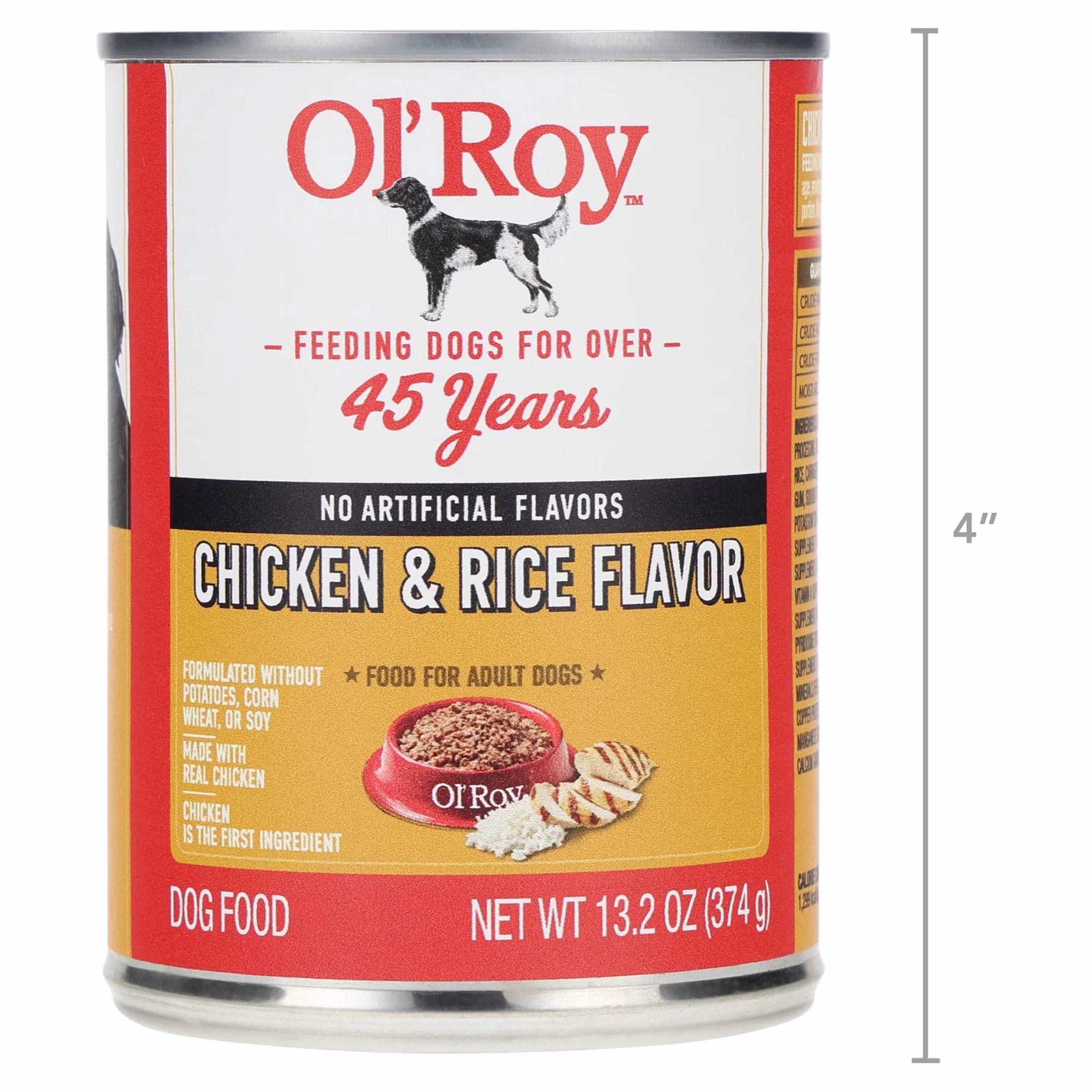 Ol' Roy Chicken and Rice Dinner Wet Dog Food, 13.2 oz Can