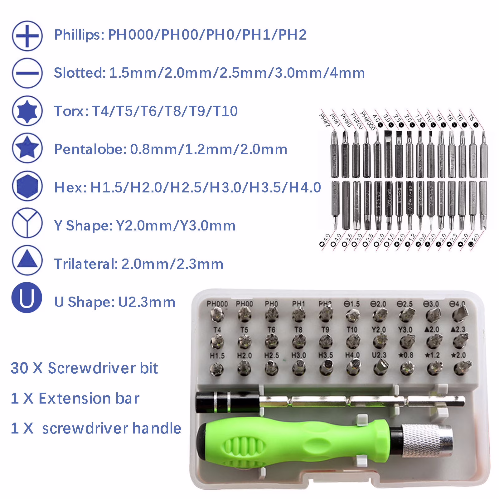 WQQZJJ Tool Set Precision Screwdriver Set 32 in 1 Mini Magnetic Screwdriver Set Repair Tool Set Up To 40% Off Home on Clearance