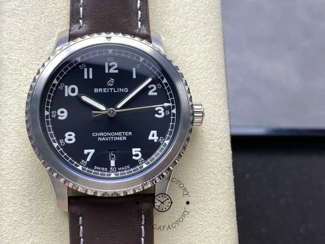 Breitling Navitimer 8 Automatic 1:1 Clone A17314101B1X1 41mm Brown Calfskin Strap
