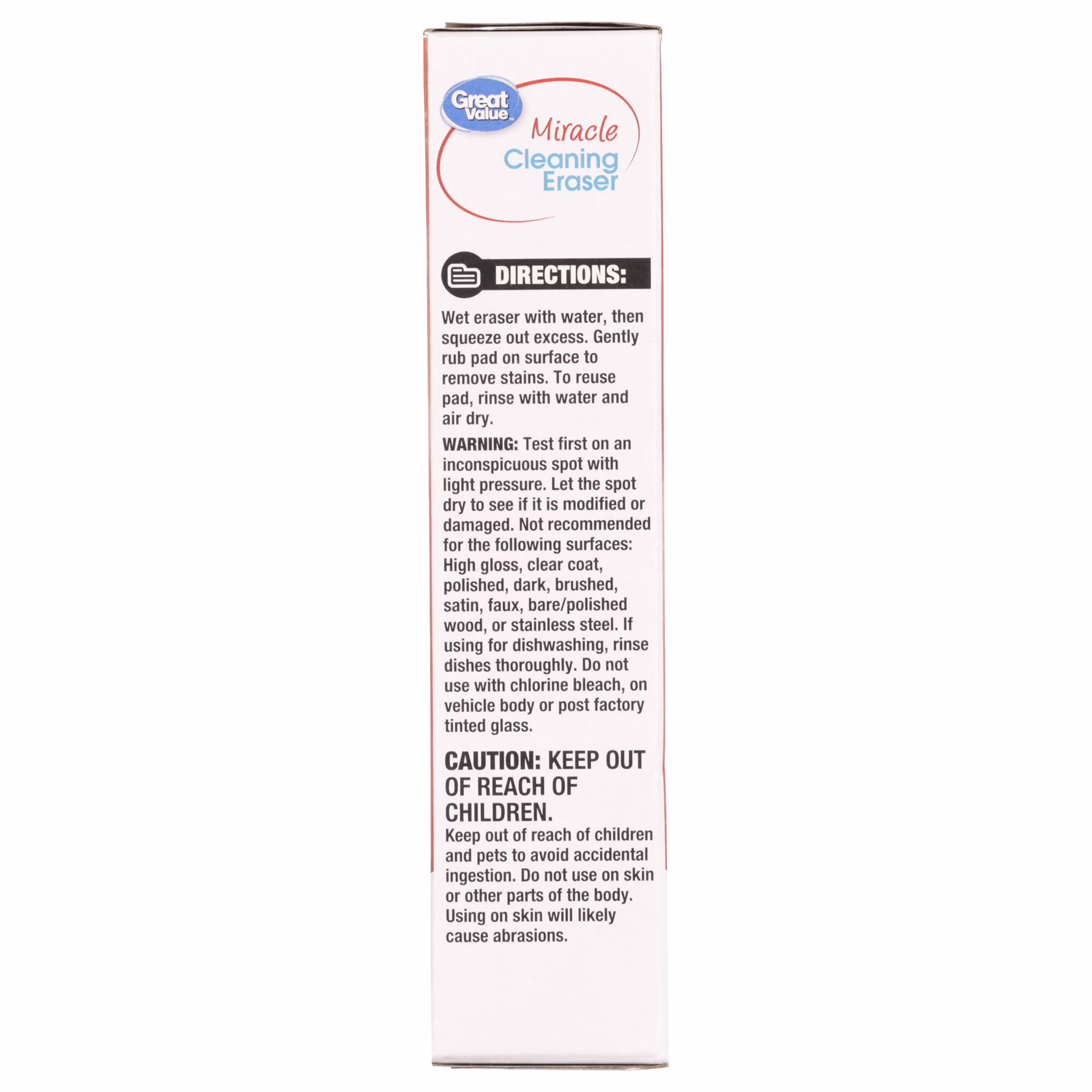 Great Value Extra Strength Melamine Cleaning Eraser, 2 Count