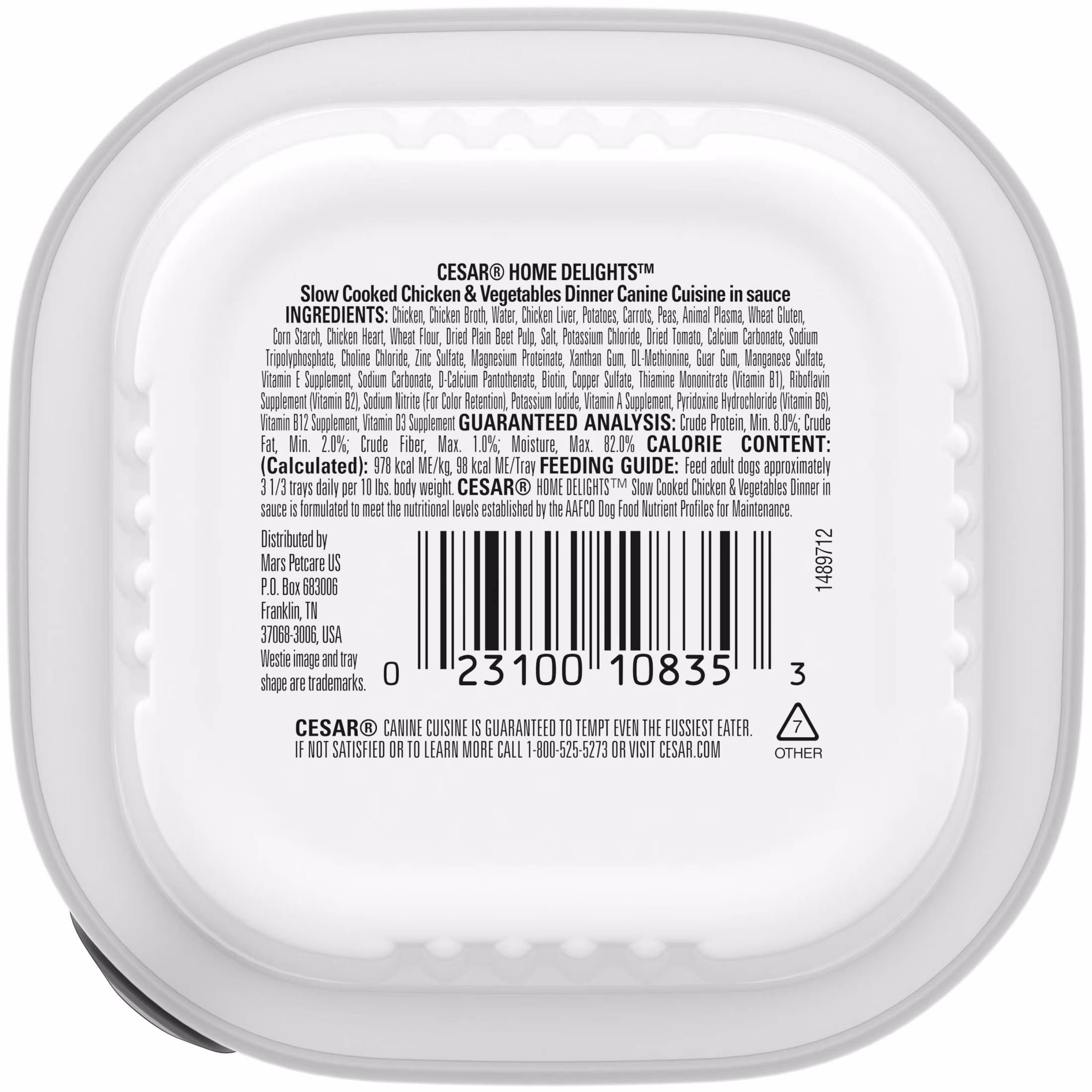 Cesar Home Delights Adult Wet Dog Food, Slow Cooked Chicken & Vegetables Dinner in Sauce
