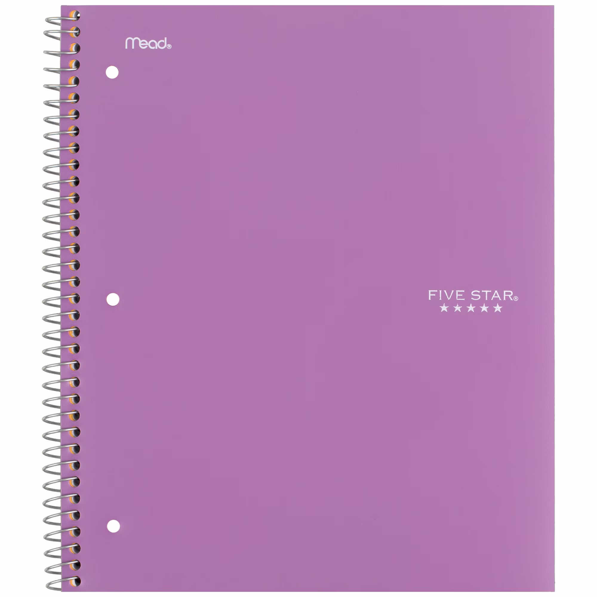 Five Star Spiral Notebook + Study App, 1 Subject, Wide Ruled, 8