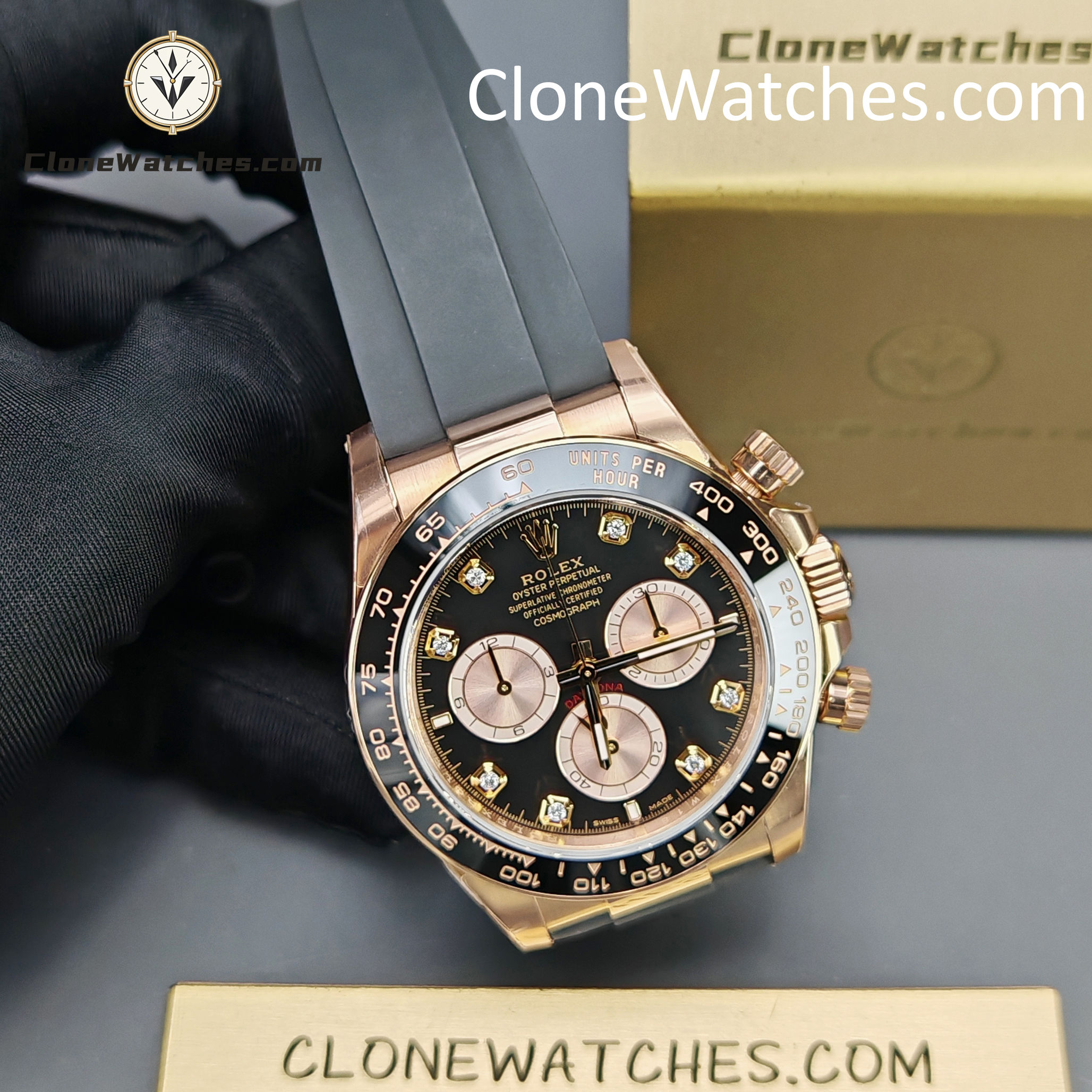Rolex Super Clone Watches 1:1 Daytona Rose Gold M126515ln-0004 4131 Movement