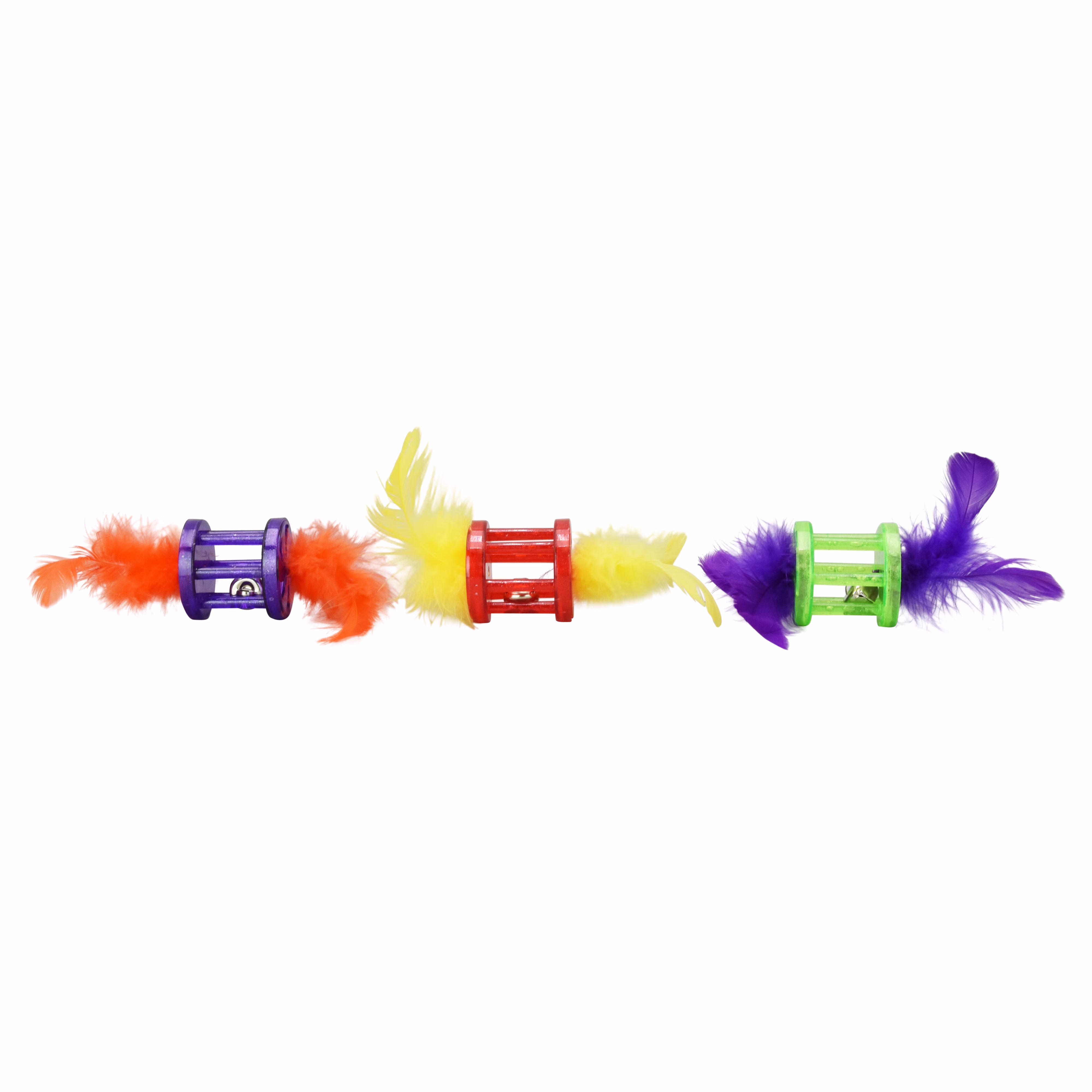 (2 pack) Vibrant Life Feather Rattle Cat Toy, 1 Count, Assorted Colors