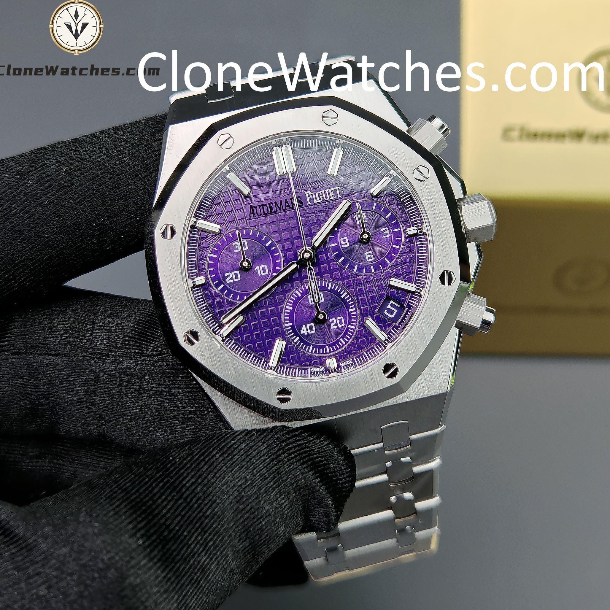 Audemars Piguet Super Clone Watches 1:1 Purple Dial 26240 Royal Oak Selfwinding Chronograph