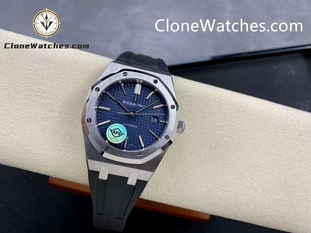 Audemars Piguet Super Clone Watches 1:1 Royal Oak 15400 Blue Dial Rubber Strap