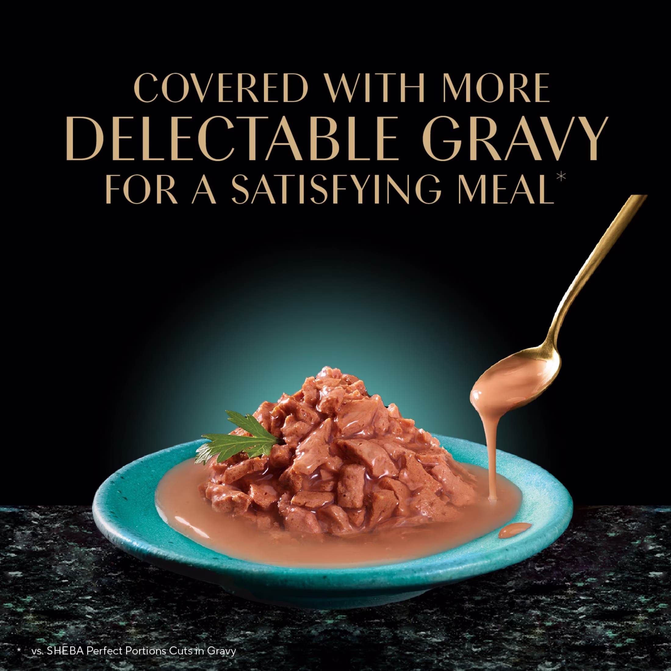 Sheba Gravy Indulgence Salmon Entree In Extra Gravy Cat Food, 2.6 Oz Twin-Pack Tray