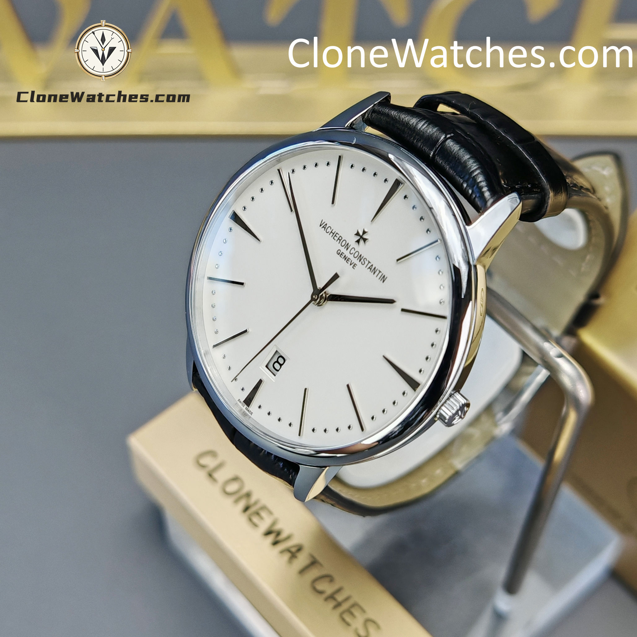 Vacheron Constantin Super Clone Watches 1:1 Patrimony 85180/000G-9230 White Dial