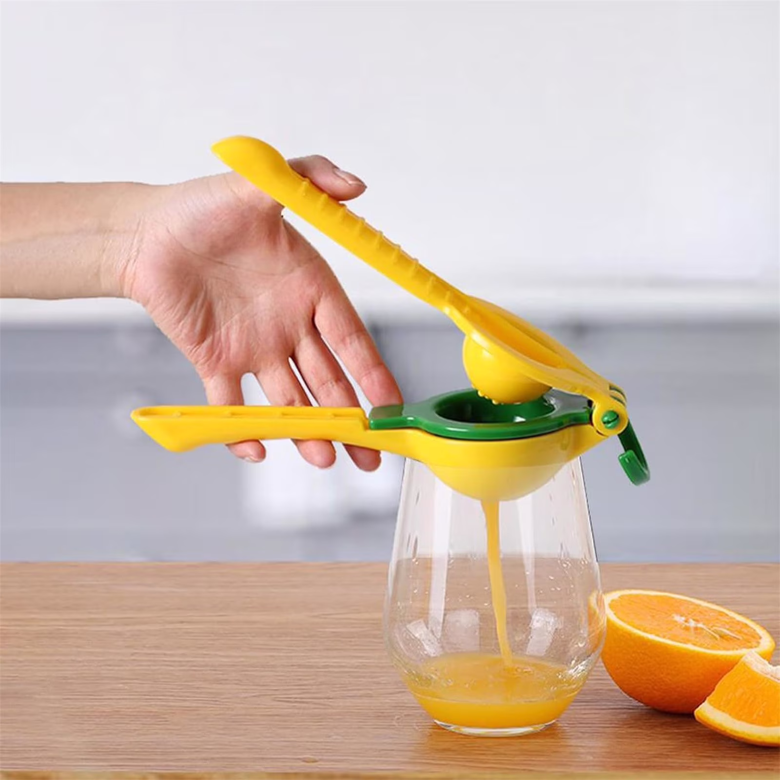 2-in-1 Stainless Steel Metal Lemon & Lime Squeezer Maximum Juice Extraction Hand Citrus Press,Ultra-Durable Manual Lemon Juicer & Lime Juicer,Easy to Clean Lemon Press
