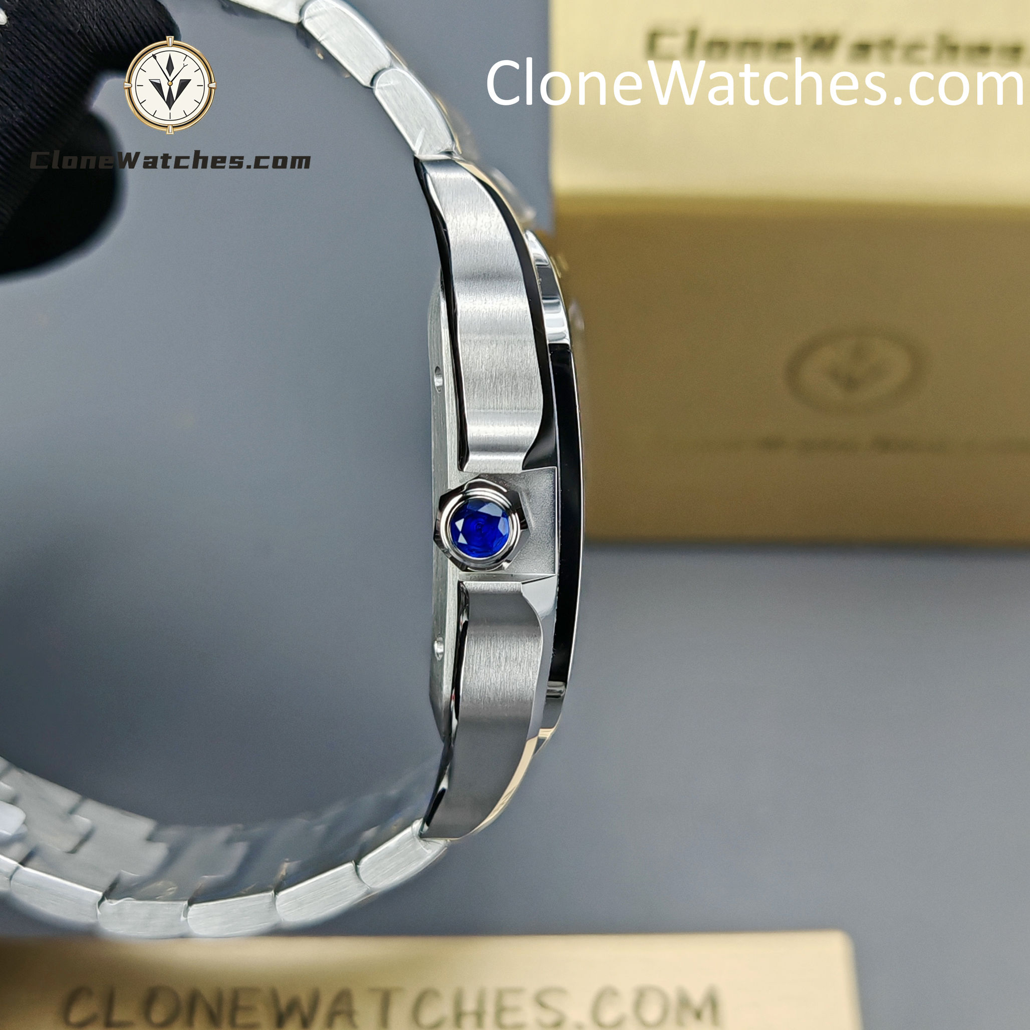 Cartier Super Clone Watches 1:1 Santos Series Gradient Brown Dial 39.8MM WSSA0064