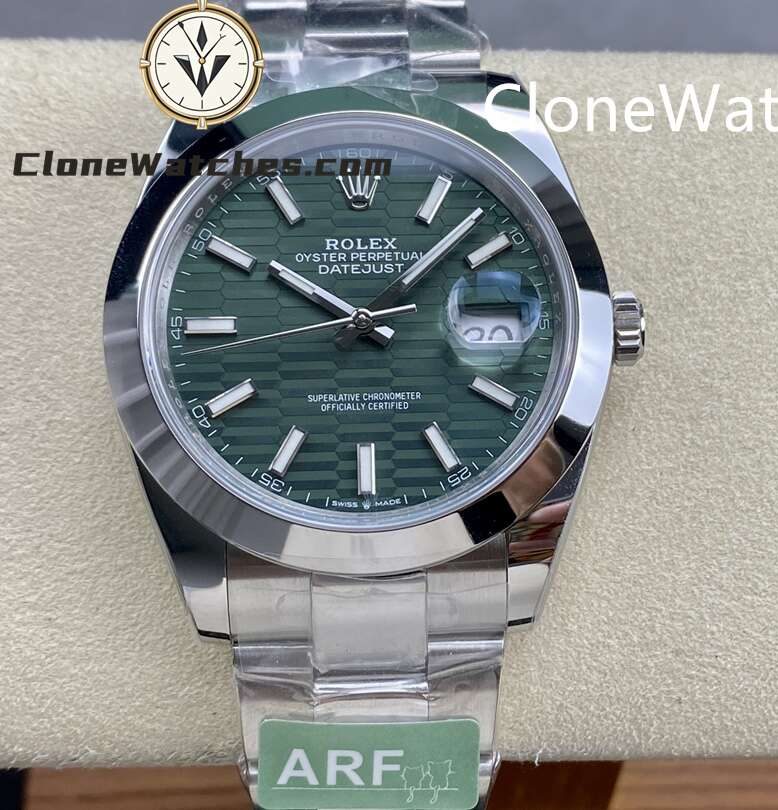 Rolex Super Clone Watches 1:1 DateJust Green Dial M126300 – 0021 Oyster 41MM 3235 Movement