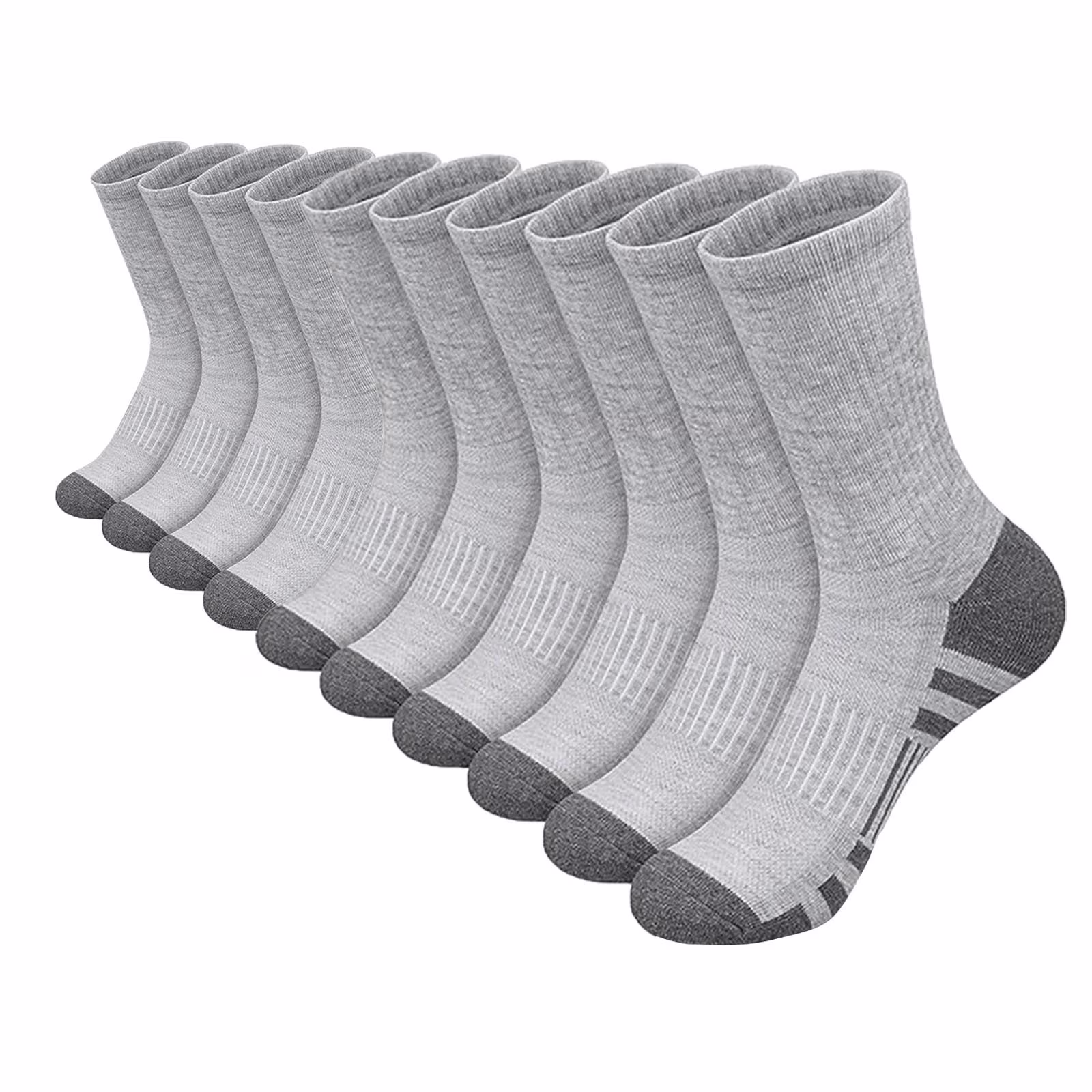 asjyhkr Mens Crew Socks Cotton Running Hiking Basketball Football Athletic Mid Calf Socks