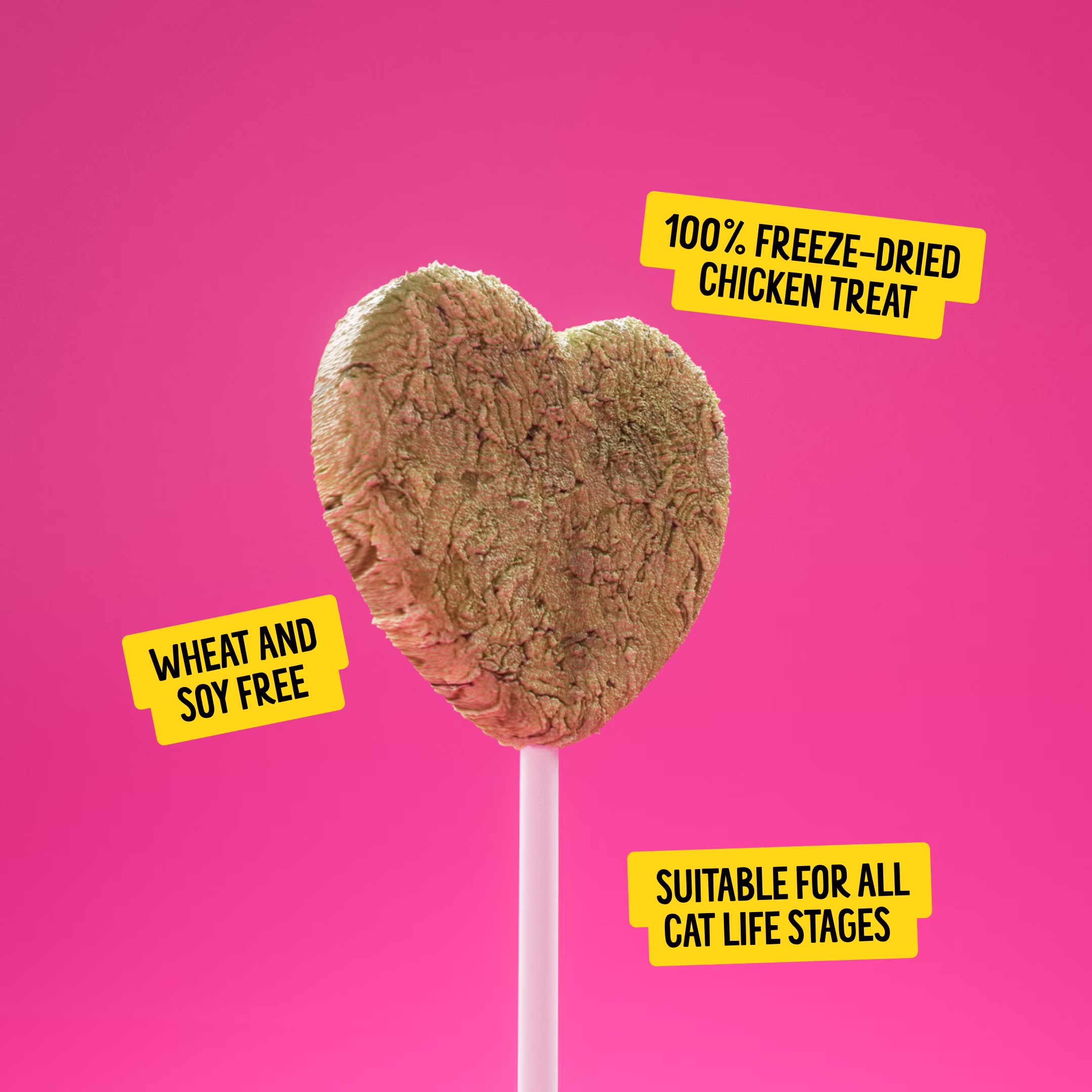 BONKERS Purrpops, Freeze Dried Catnip Flavored Lollipop Cat Treats, 4 Pieces