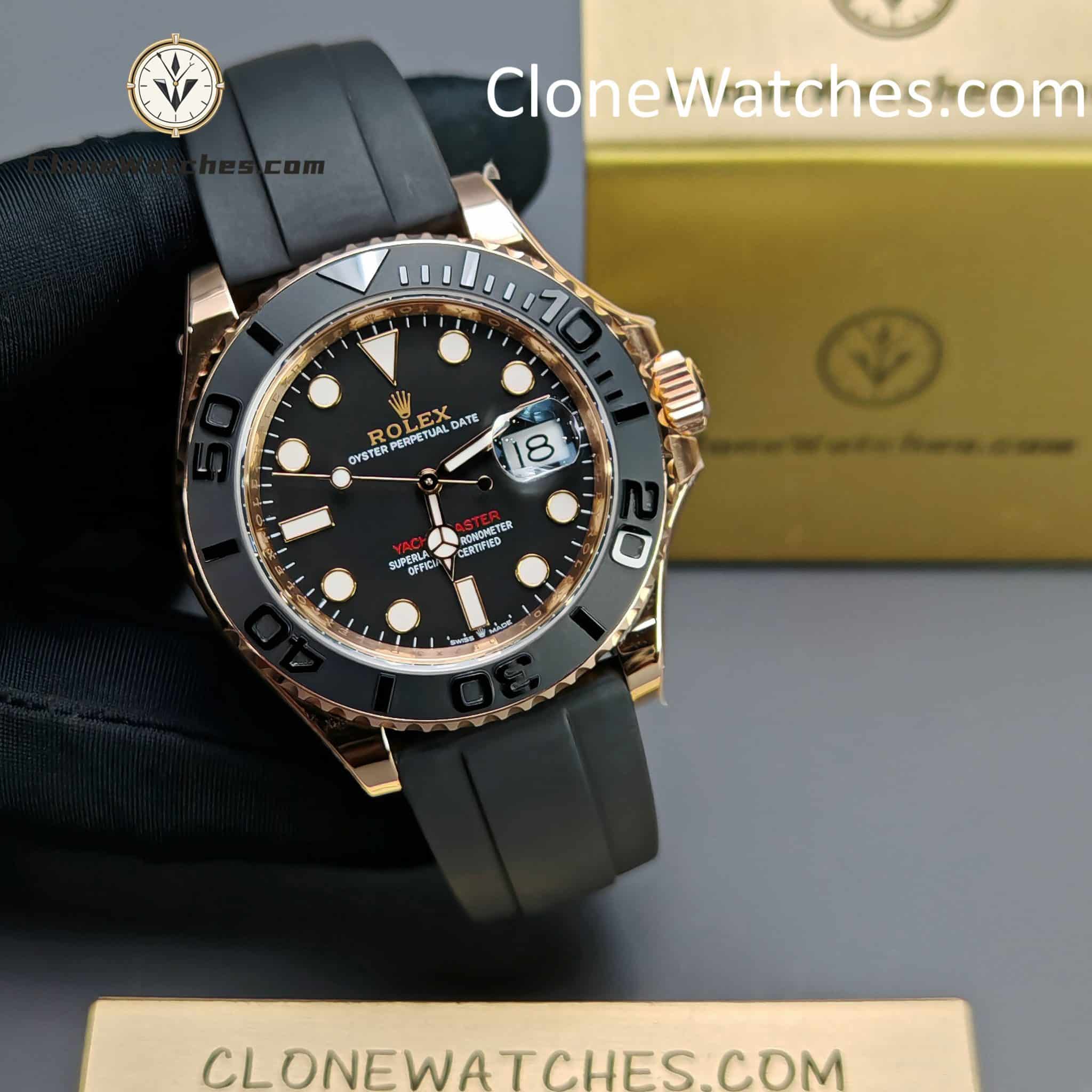 Rolex Super Clone Watches 1:1 Yacht Master 18k Rose Gold m126655-0002 3235 Movement