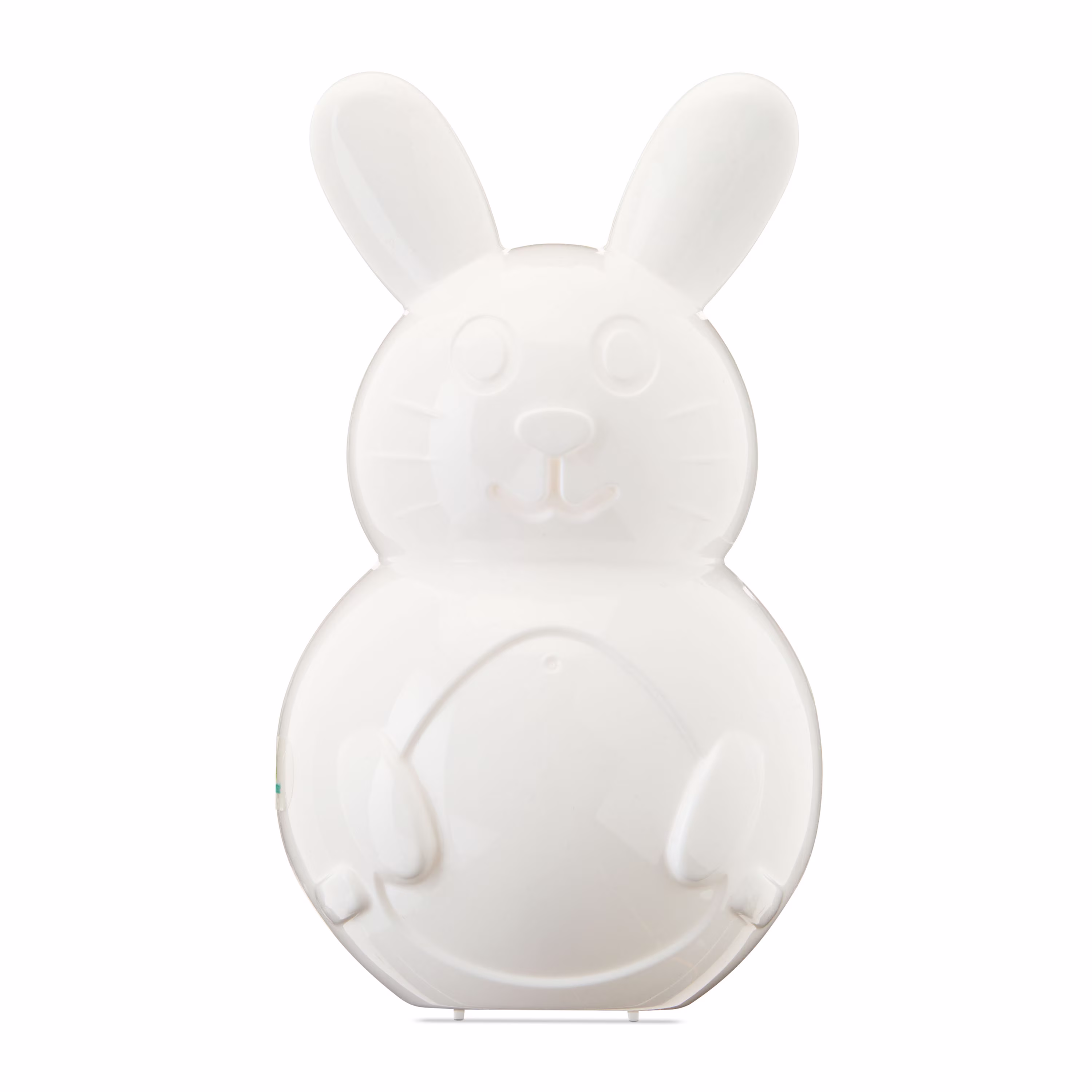 Plastic Bunny Container, White, 10.25