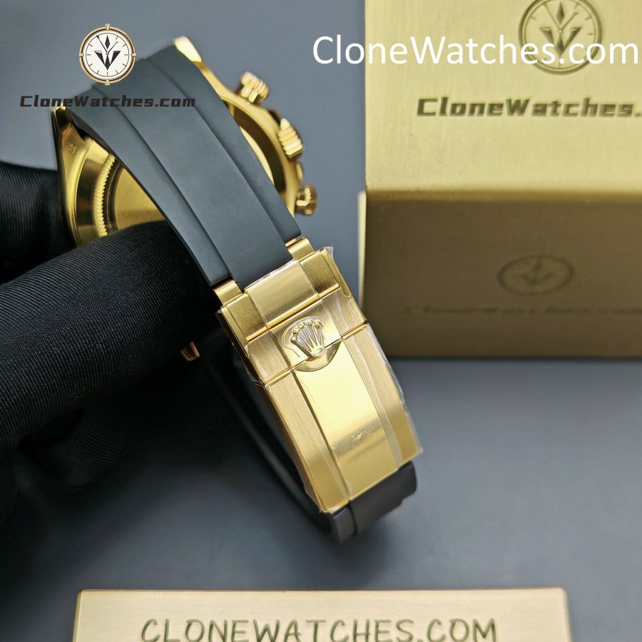 Modified Super Clone Watches 1:1 Rolex Daytona 18K Gold Diamond Bezel 4130 Movement
