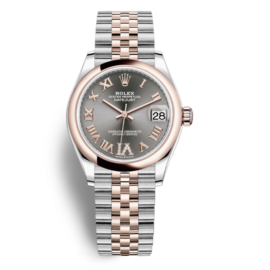 Rolex Datejust 31 Dark Rhodium Dial Automatic Steel and 18kt Everose Gold Jubilee Watch 278241GYRDJ（Lifetime free warranty+90-days replacement service & Refund!.）