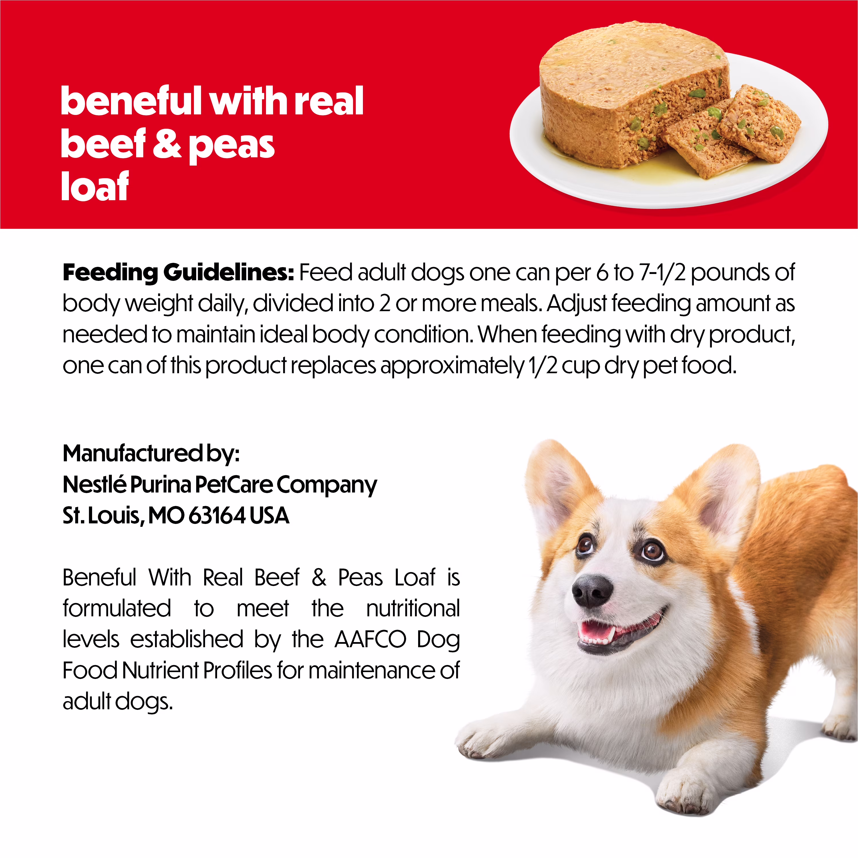 Beneful Mainline Beef & Peas loaf 5.5oz