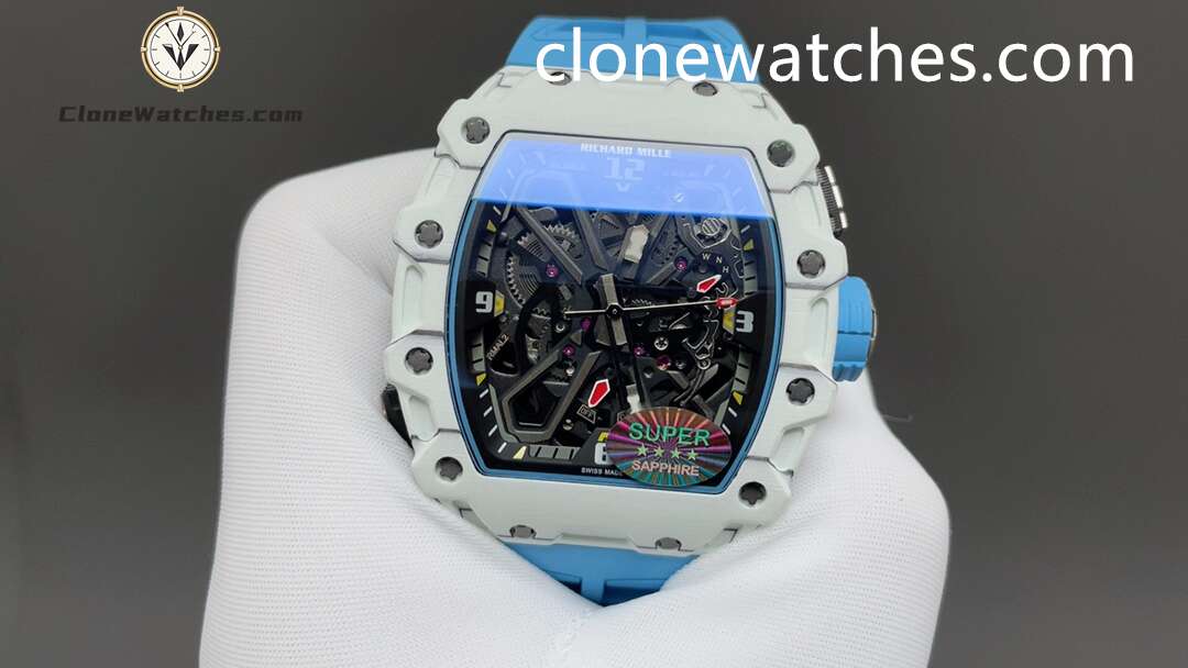 Richard Mille Super Clone Watches 1:1 RM 035 Tourbillon Blue Strap