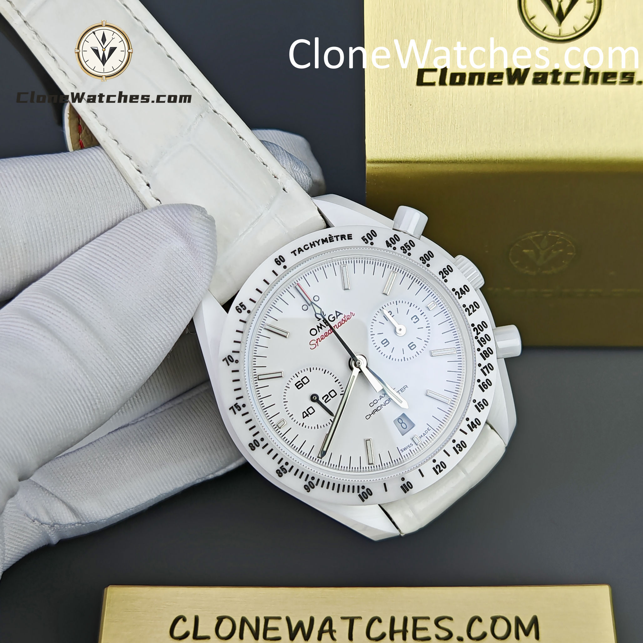 OMEGA Super Clone Watches 1:1 Speedmaster Dark Side of the Moon 311.93.44.51.04.002 44.25mm White Side of the Moon
