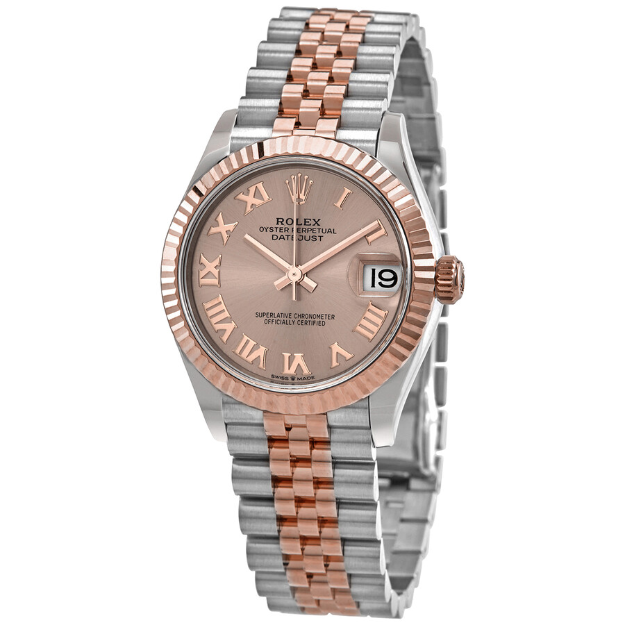 Rolex Datejust 31 Rose Roman Dial Automatic Ladies Steel and 18kt Everose Gold Jubilee Watch 278271PKRJ（Lifetime free warranty+90-days replacement service & Refund!.）