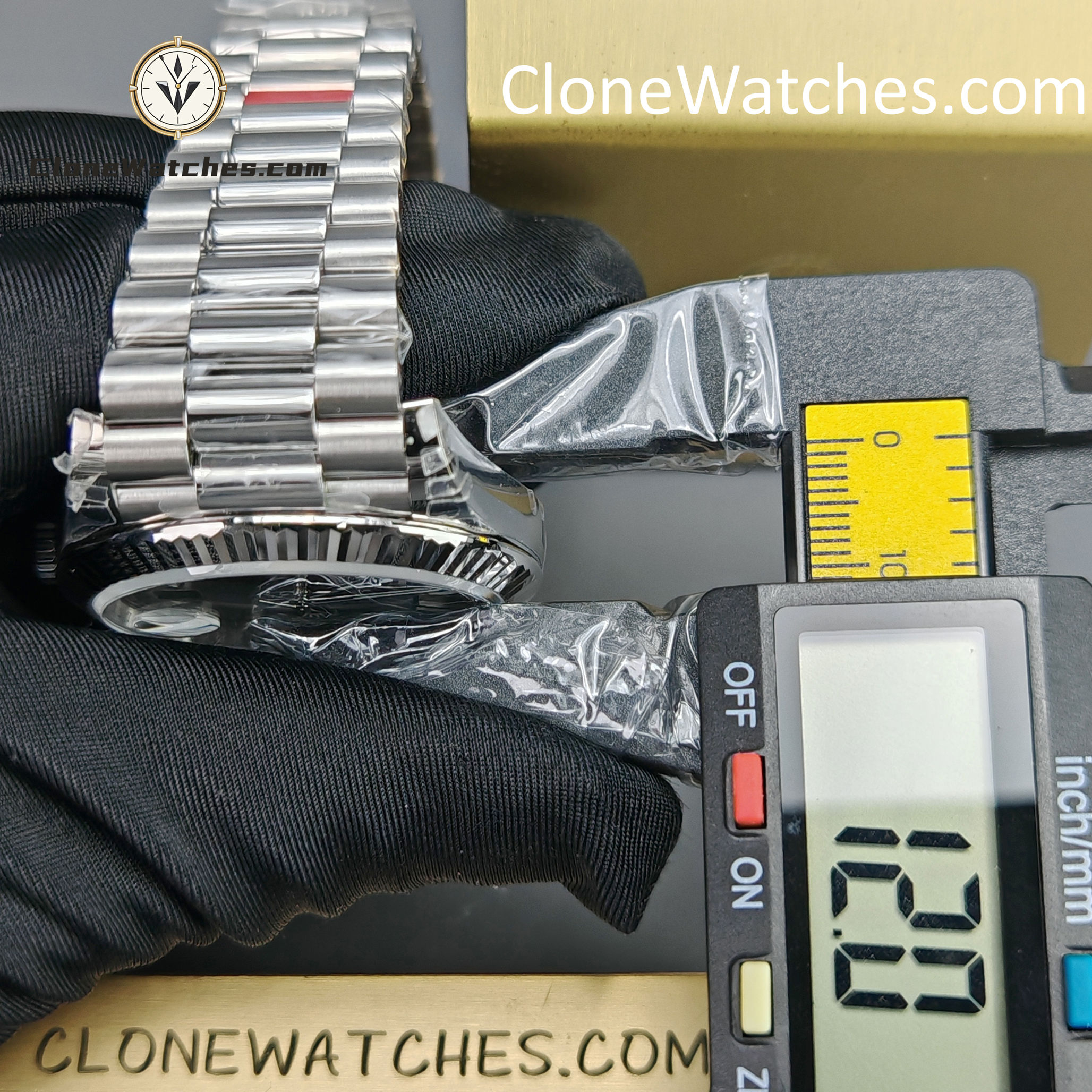 Rolex Super Clone Watches 1:1 Day Date Black Dial 40mm m228239-0004 VSF Version 3255 Movement