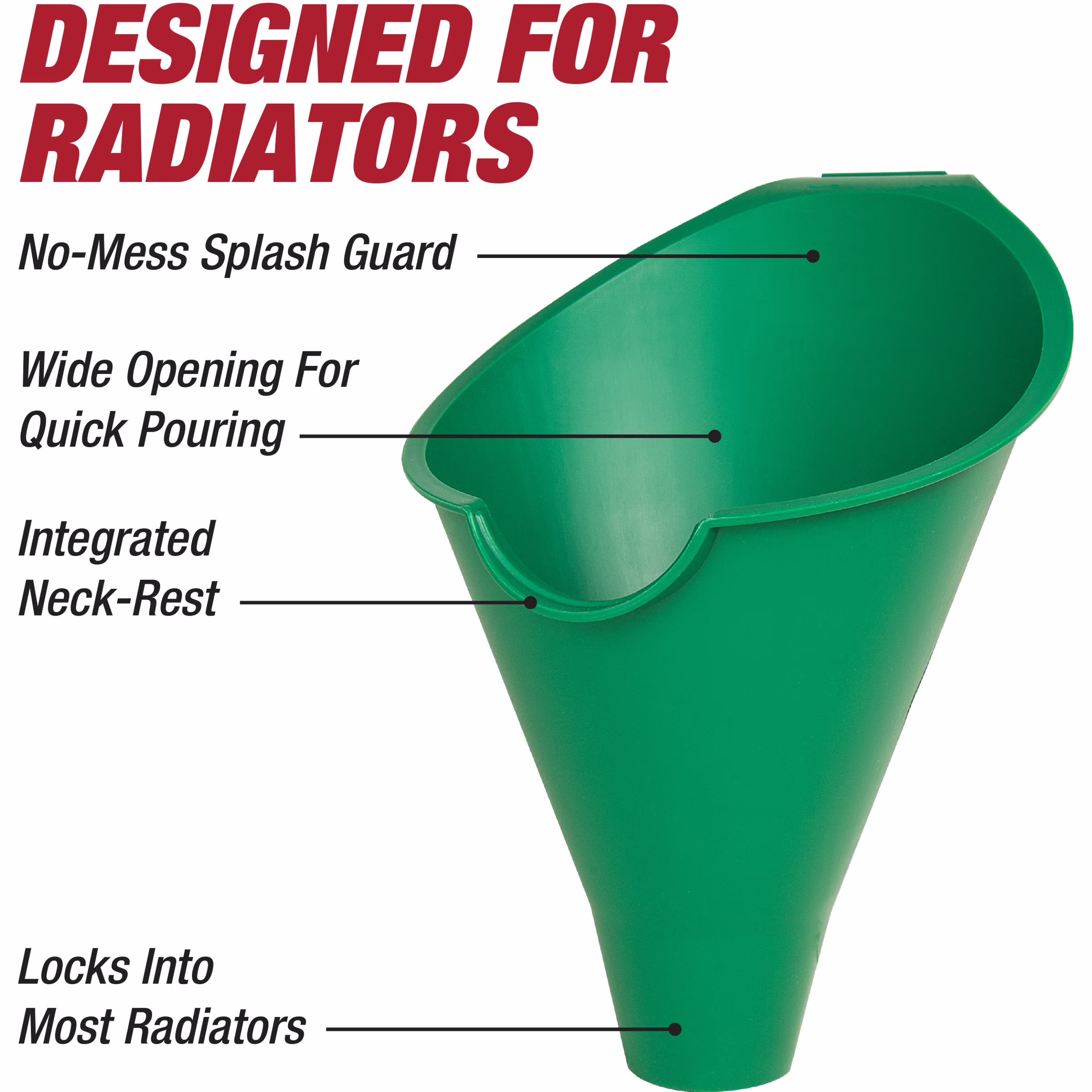 (2 pack) Hyper Tough Big Mouth Automotive Plastic Funnel, Green, 10713RFHT, 1 Each