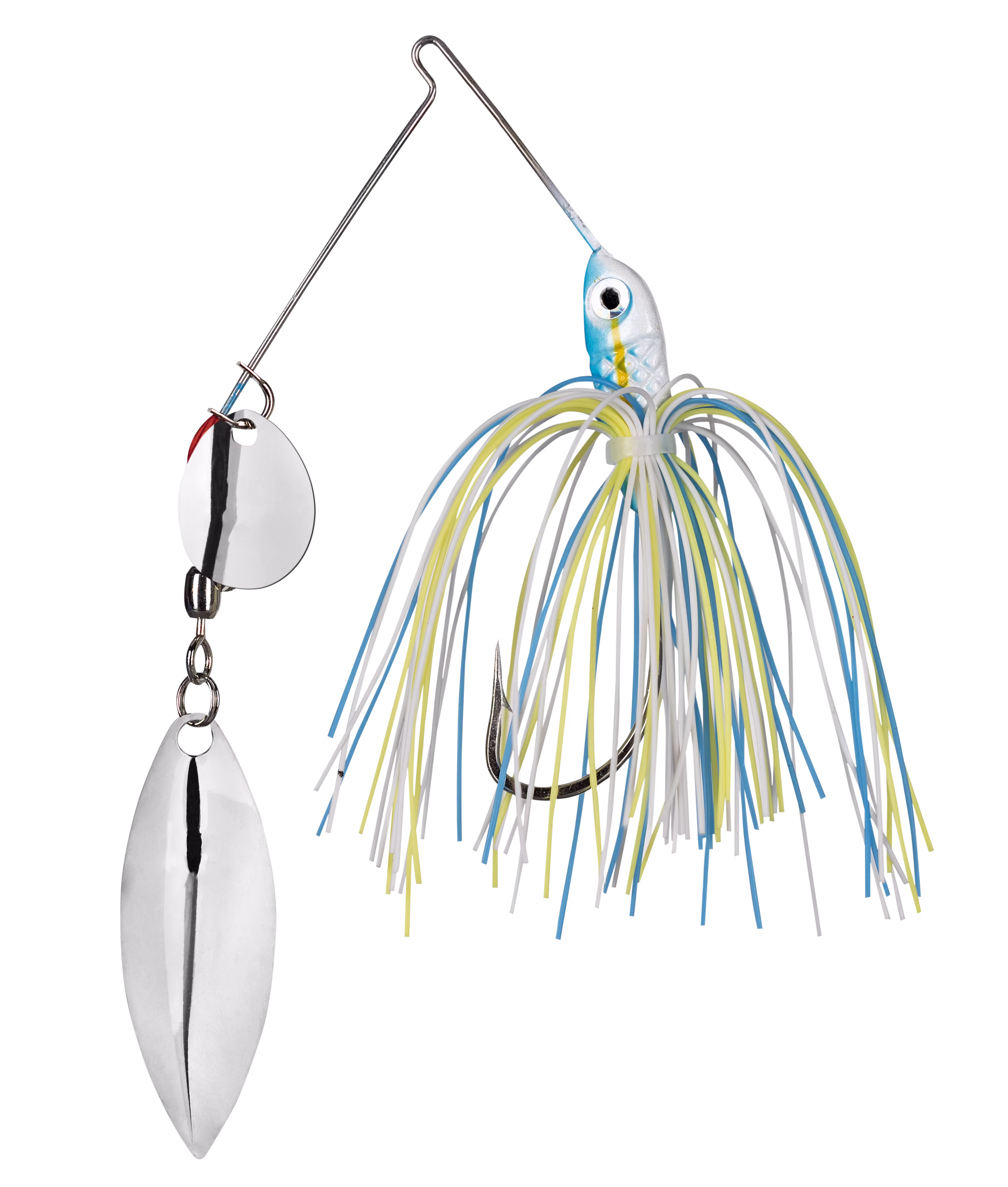 (5 pack) Promo Spinnerbait Lure 1/4 oz Colorado Willow White Blue Yellow