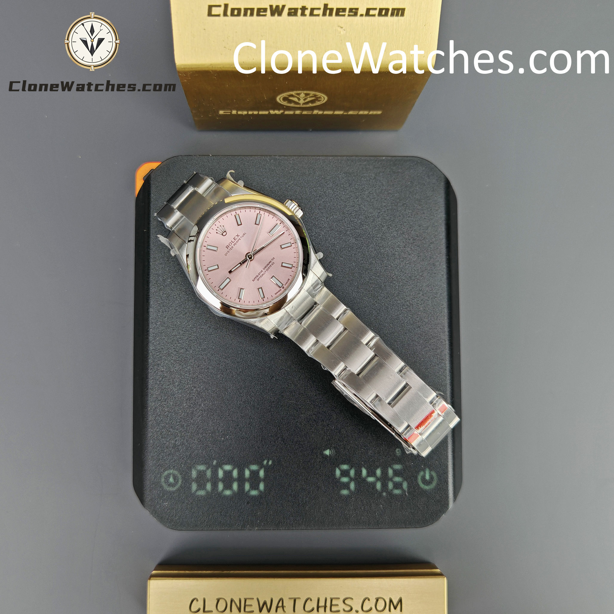 Rolex Super Clone Watches 1:1 Oyster Perpetual Pink Dial 31mm m277200-0009 2232 Movement
