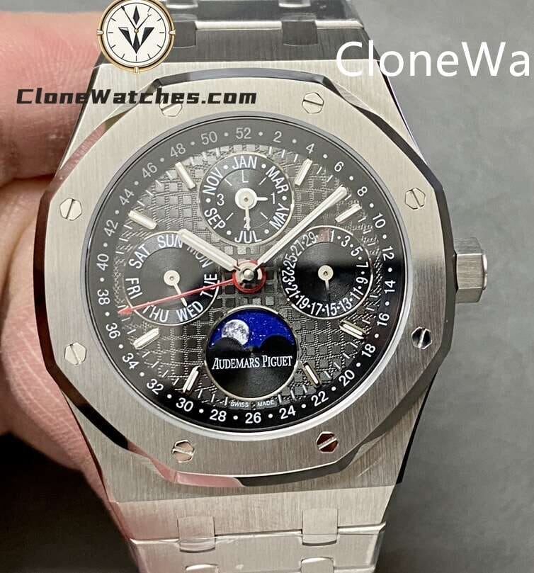 Audemars Piguet Super Clone Watches 1:1 Royal Oak Perpetual Calendar Black Dial 26609TI 41MM