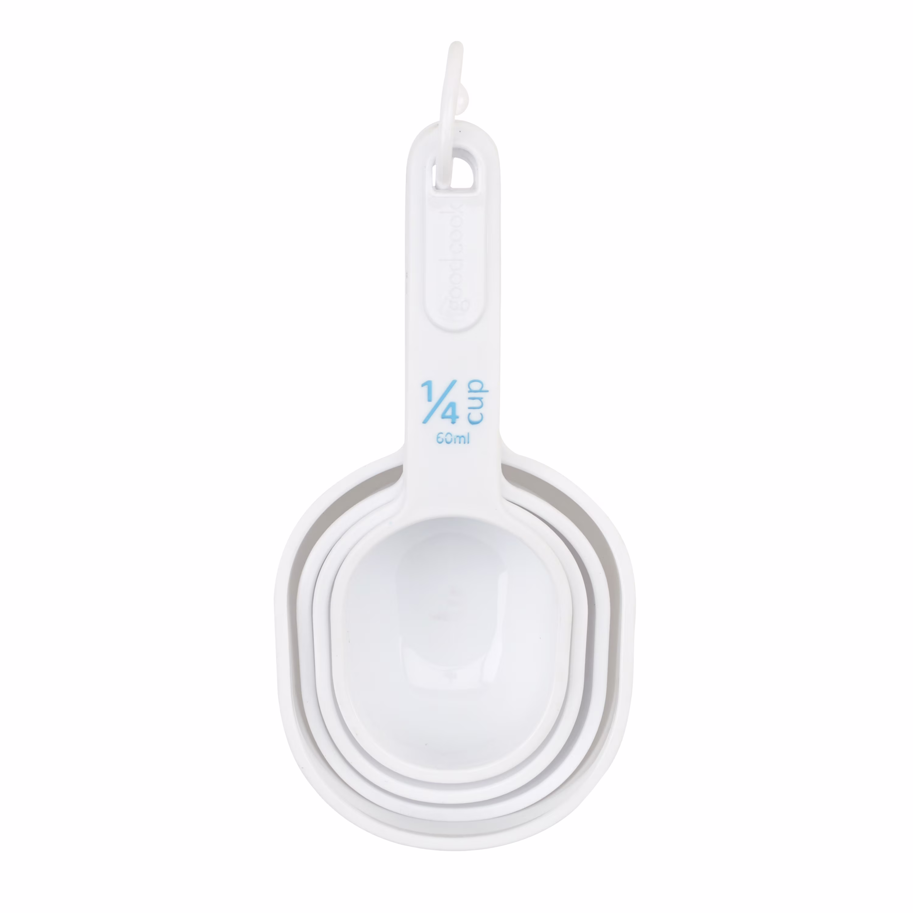 GoodCook Plastic Measuring Cup Set, White, 4-Piece