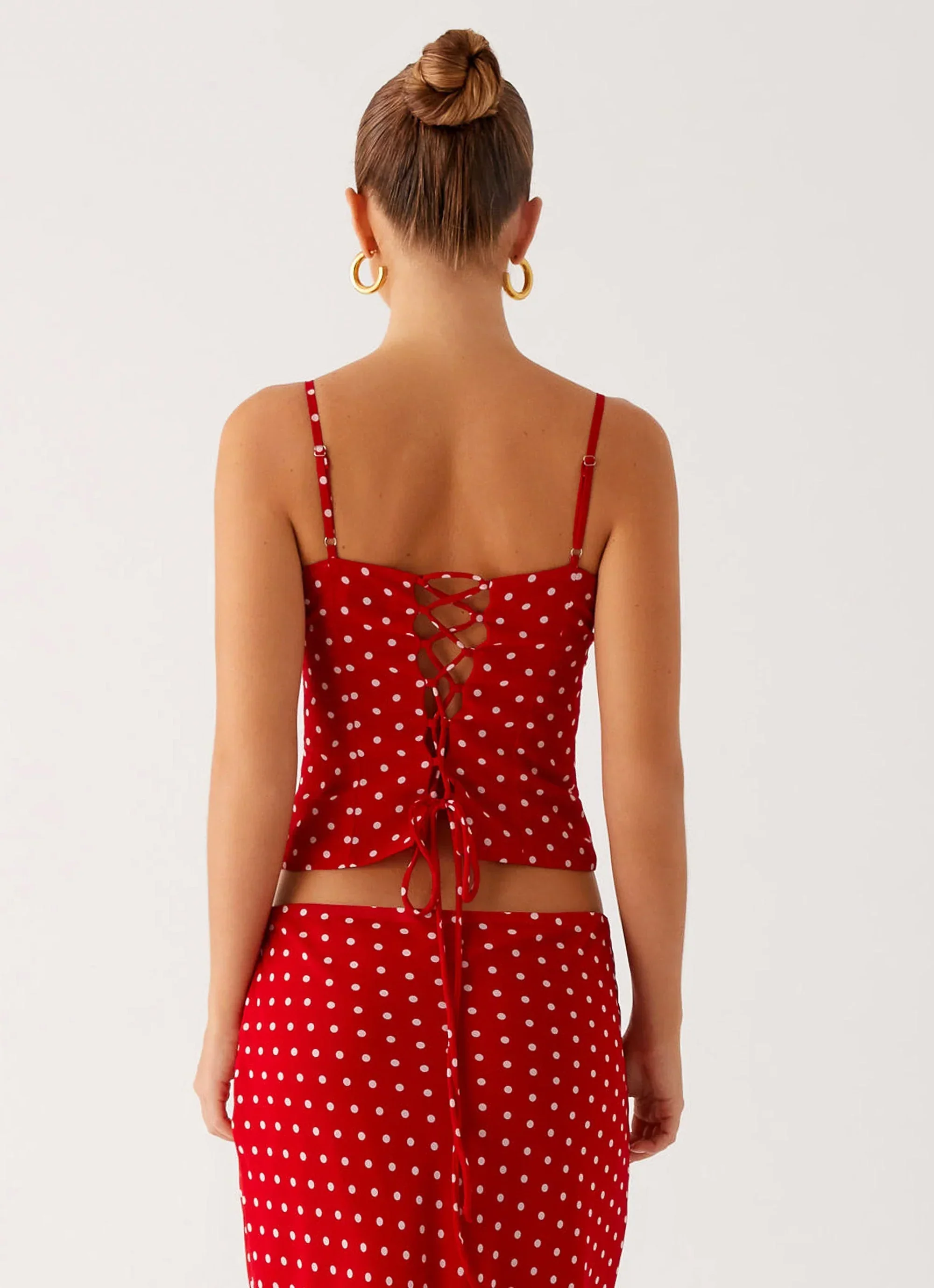 Bendita Top - Red Polka Dot