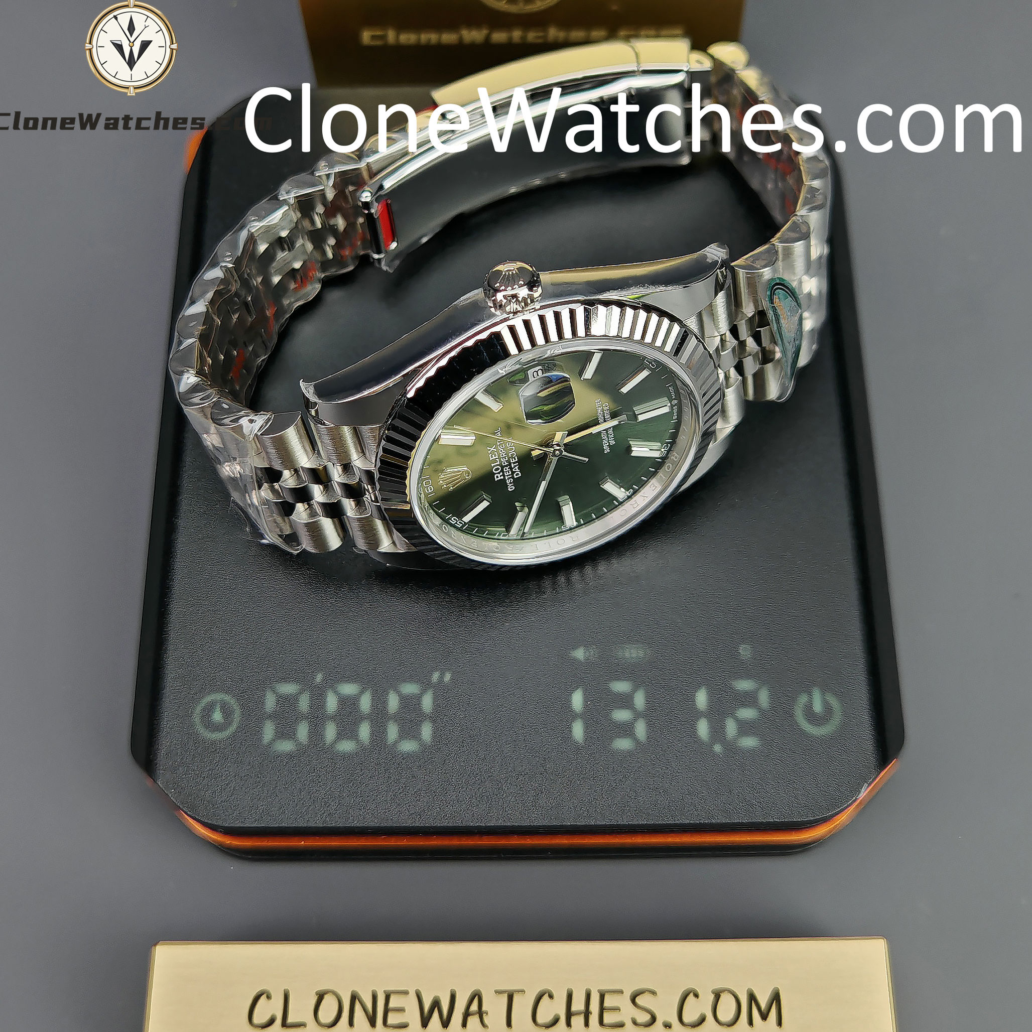 Rolex Super Clone Watches 1:1 DateJust Green Dial m126334-0028 Jubilee 41MM 3235 Movement