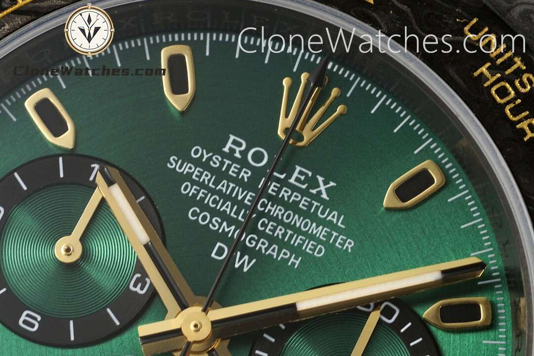 Modified Super Clone Watches 1:1 DiW Rolex Daytona NTPT Carbon GRADIENT GREEN GOLD
