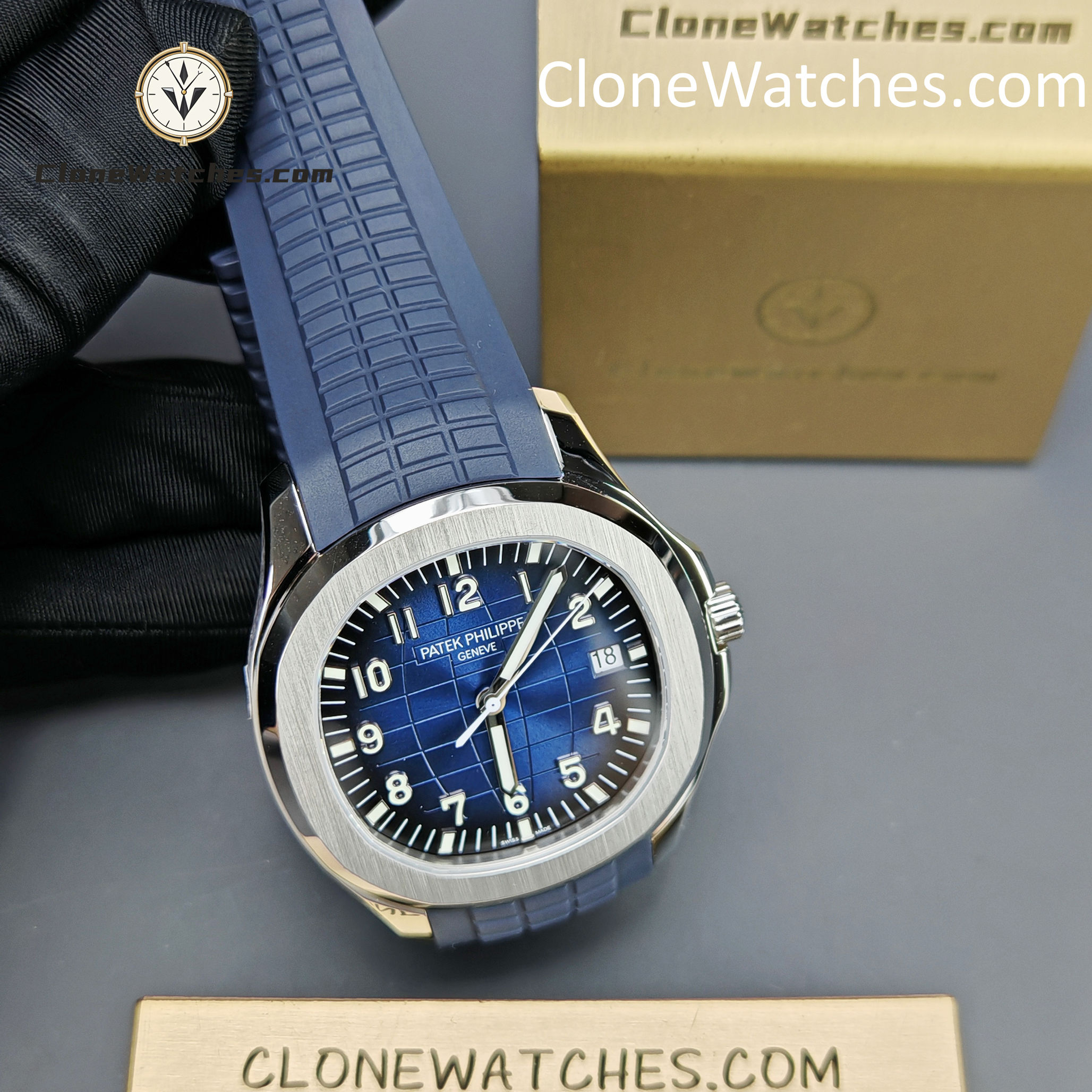 Patek Philippe Super Clone Watches 1:1 Aquanaut 5168G-001 Jumbo Blue 42 mm