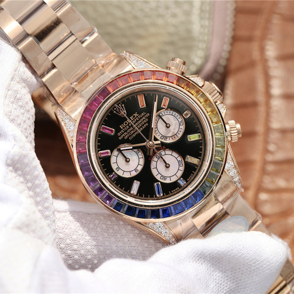 Rolex 116595 Cosmograph Daytona Rainbow 18k Rose Gold
