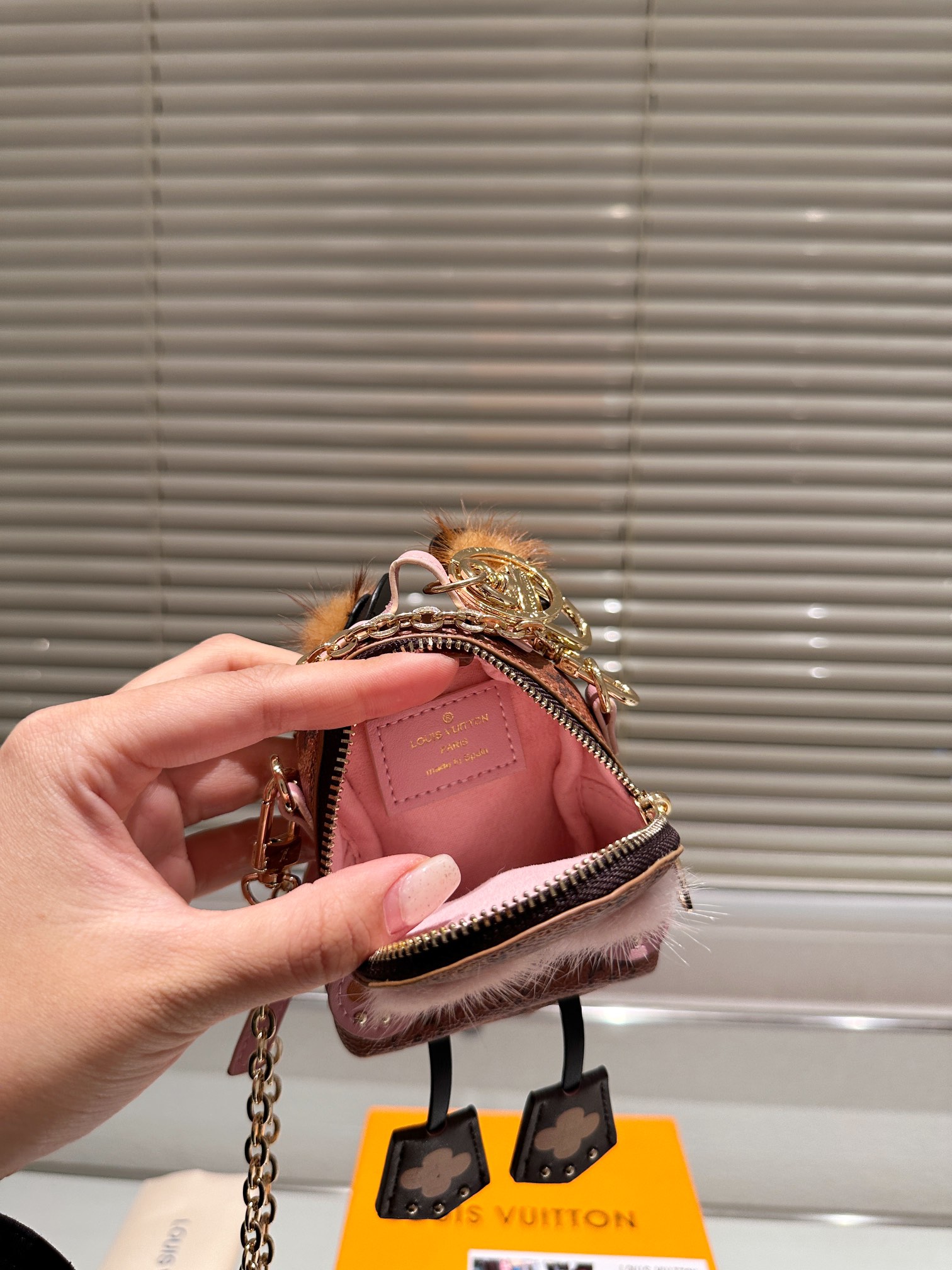 Lv mini backpack pendant