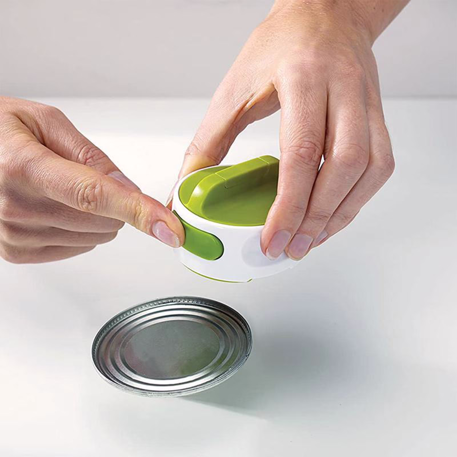 Homchy Can Opener Open Your Cans with A Simply Push of Button No Sharp Edge Food-Safe and Handheld Can Opener