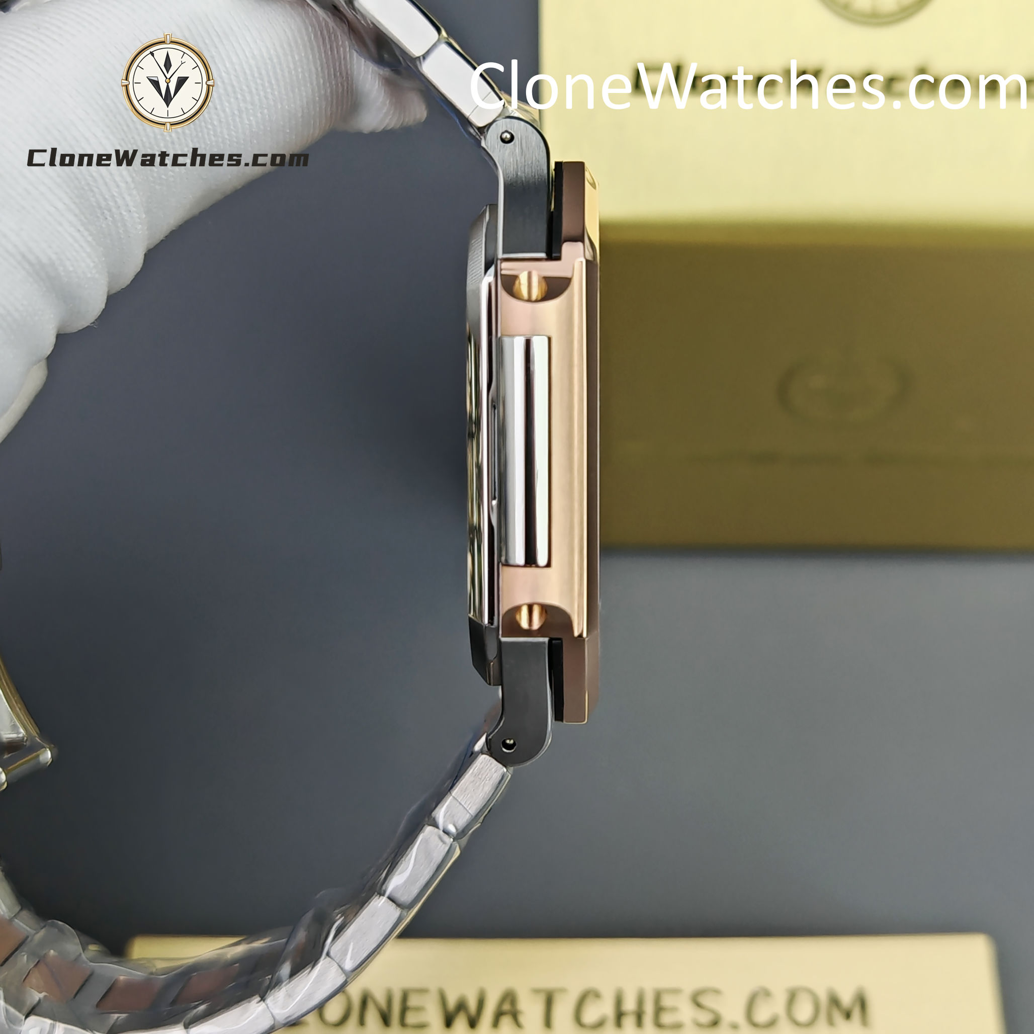Patek Philippe Super Clone Watches 1:1 Cubitus Gold 5821/1AR-001 Blue Dial