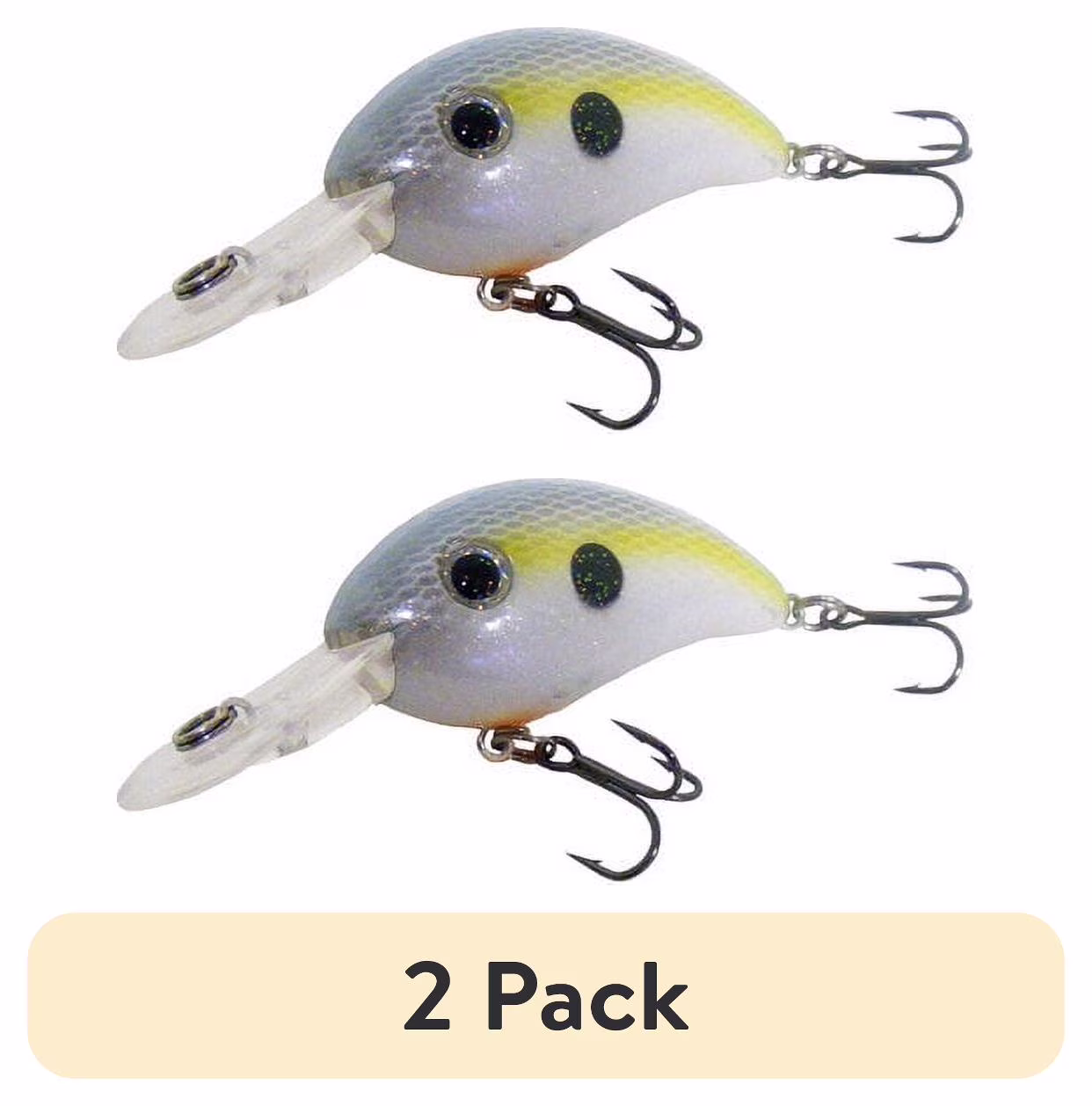 (2 pack) Arkie Lures 220 Series Crappie Crankbait, Color Sexee Shad