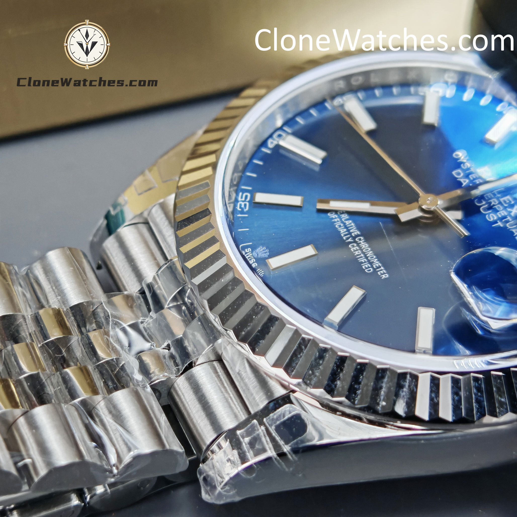 Rolex Super Clone Watches 1:1 DateJust Blue Dial M126334 Jubilee 41MM 3235 Movement