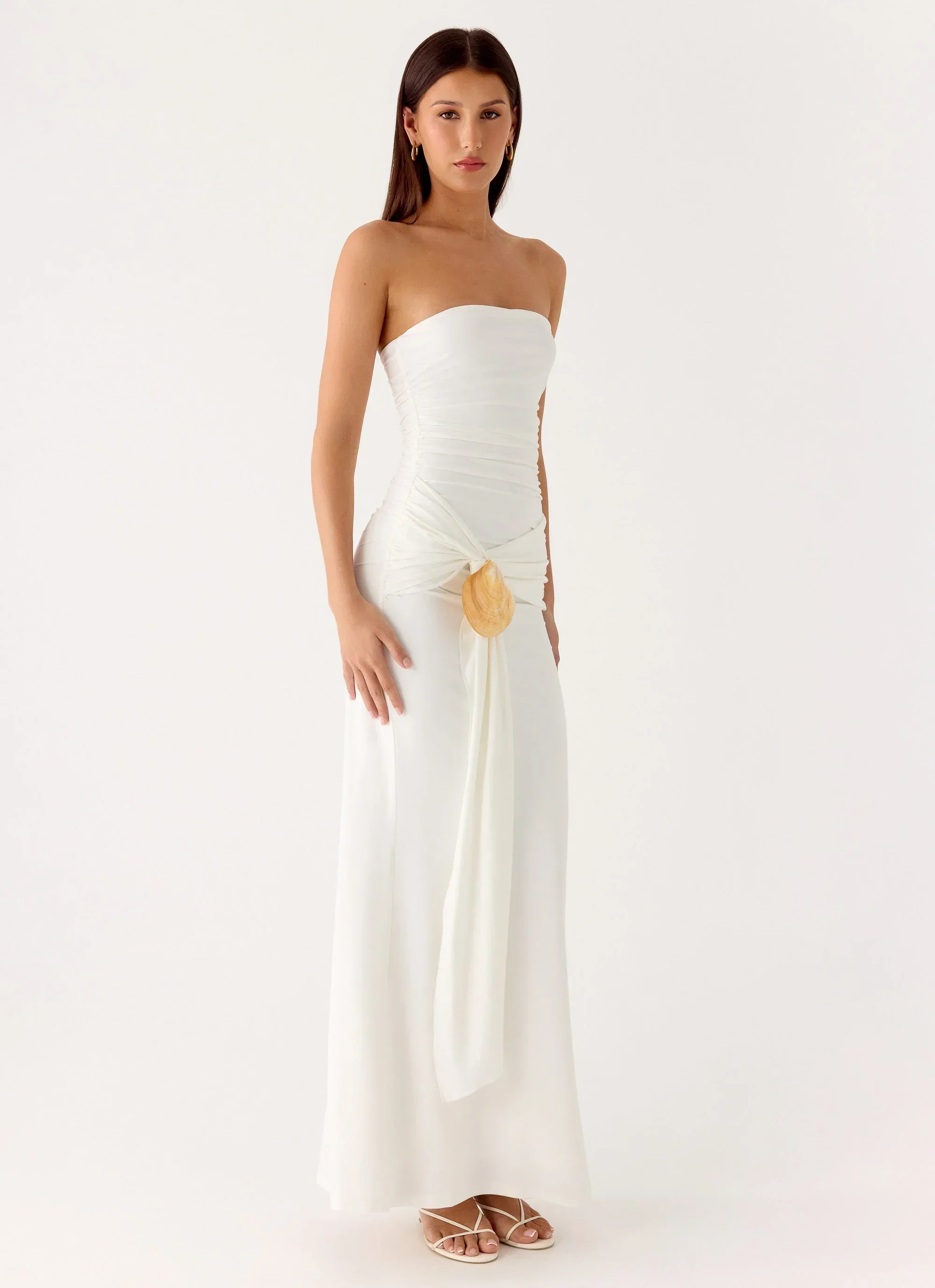 Party After Party Shell Maxi Dress - White
