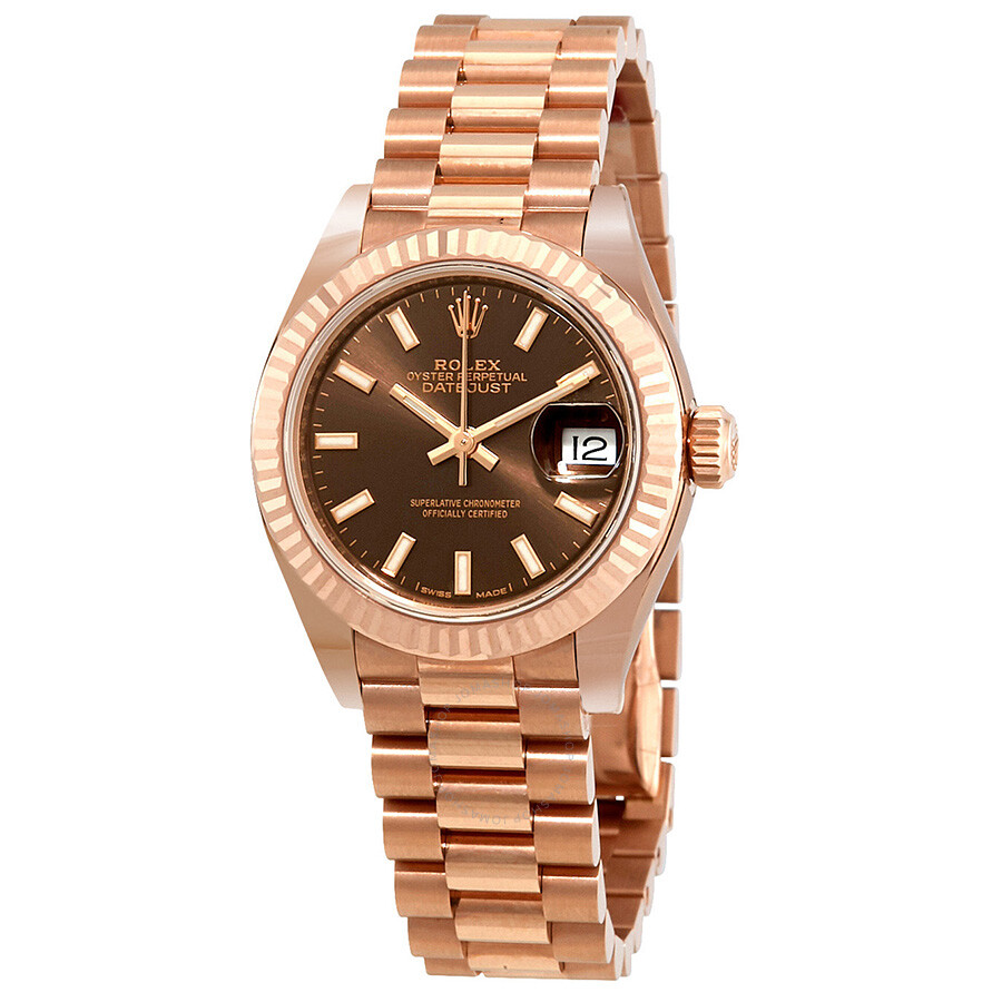 Rolex Lady Datejust Chocolate Dial 18K Everose Gold Automatic 28 mm Ladies Watch 279175CHSP（Lifetime free warranty+90-days replacement service & Refund!.）