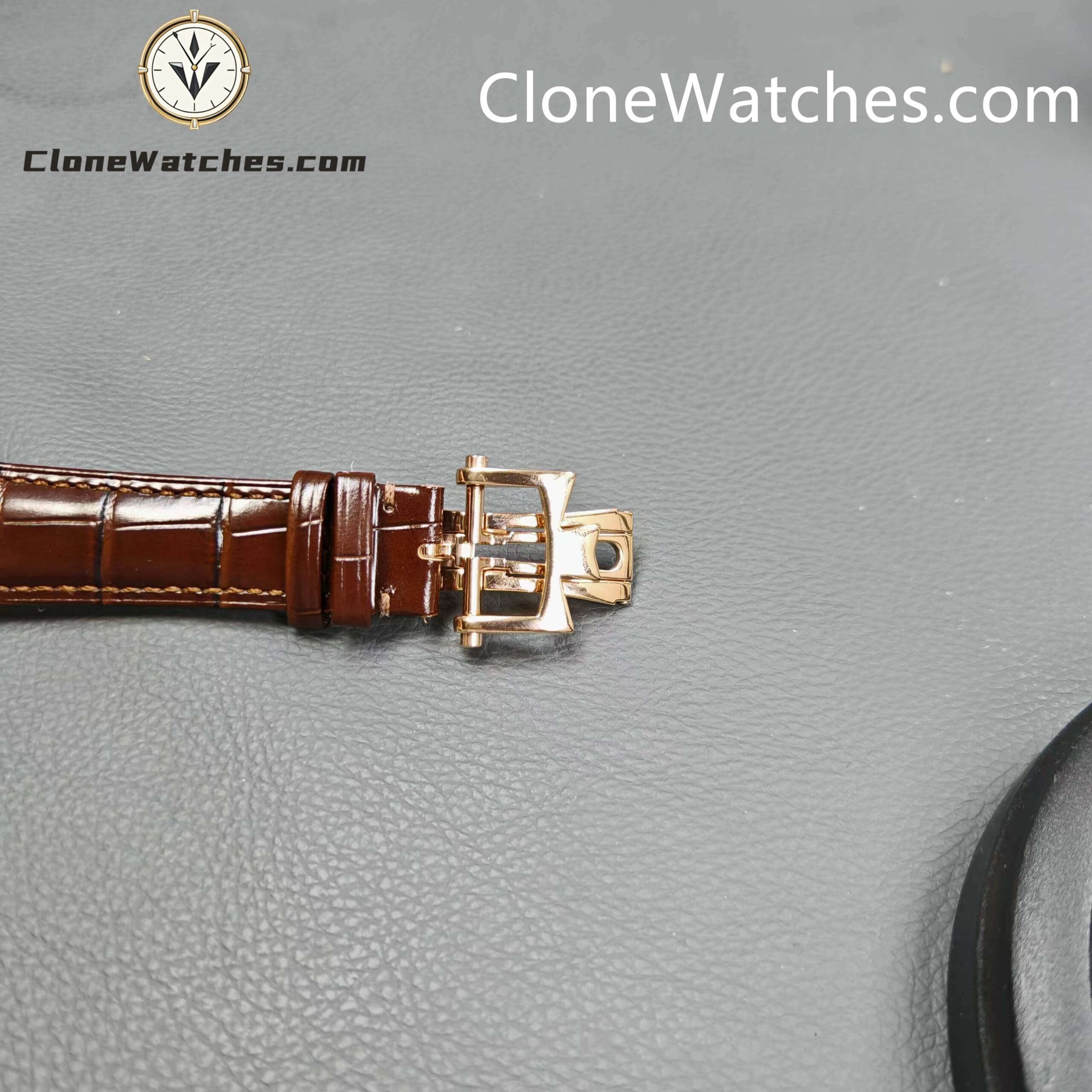 Vacheron Constantin Super Clone Watches 1:1 Patrimony Rose Gold Diamond Dial