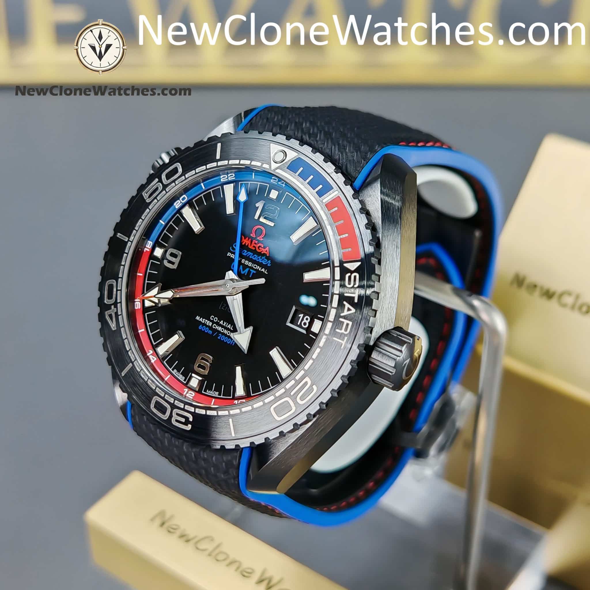 OMEGA Super Clone Watches 1:1 Seamaster Planet Ocean 600M ��ETNZ�� Deep Black 215.92.46.22.01.004 45.5MM