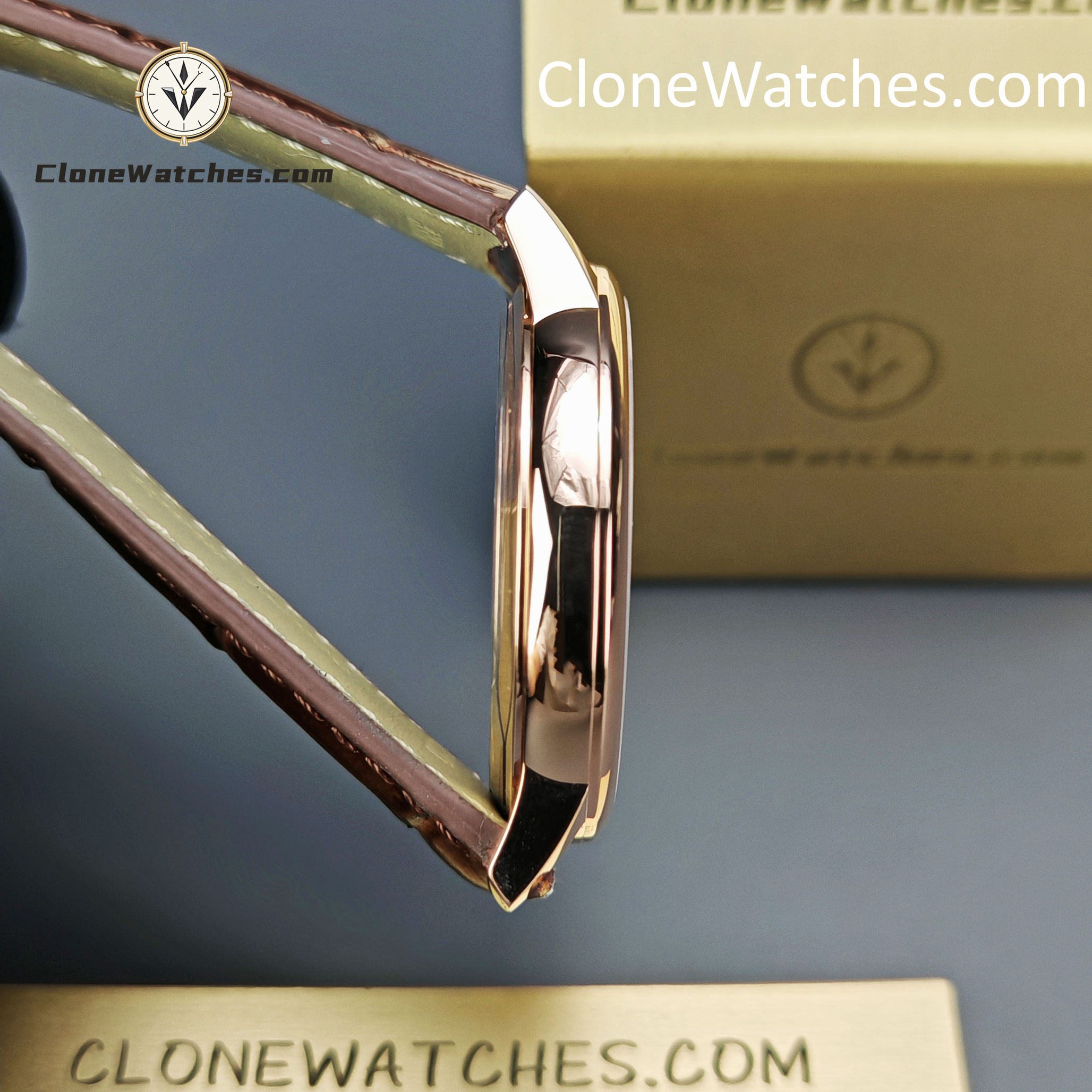 Vacheron Constantin Super Clone Watches 1:1 Patrimony Rose Gold 85180/000R-9166 Black Dial